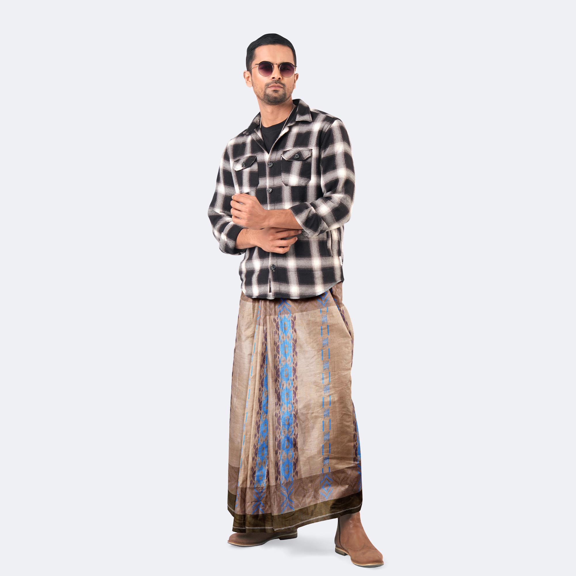 Men’s Premium Jacquard Woven Cotton Lungi - Bektitto