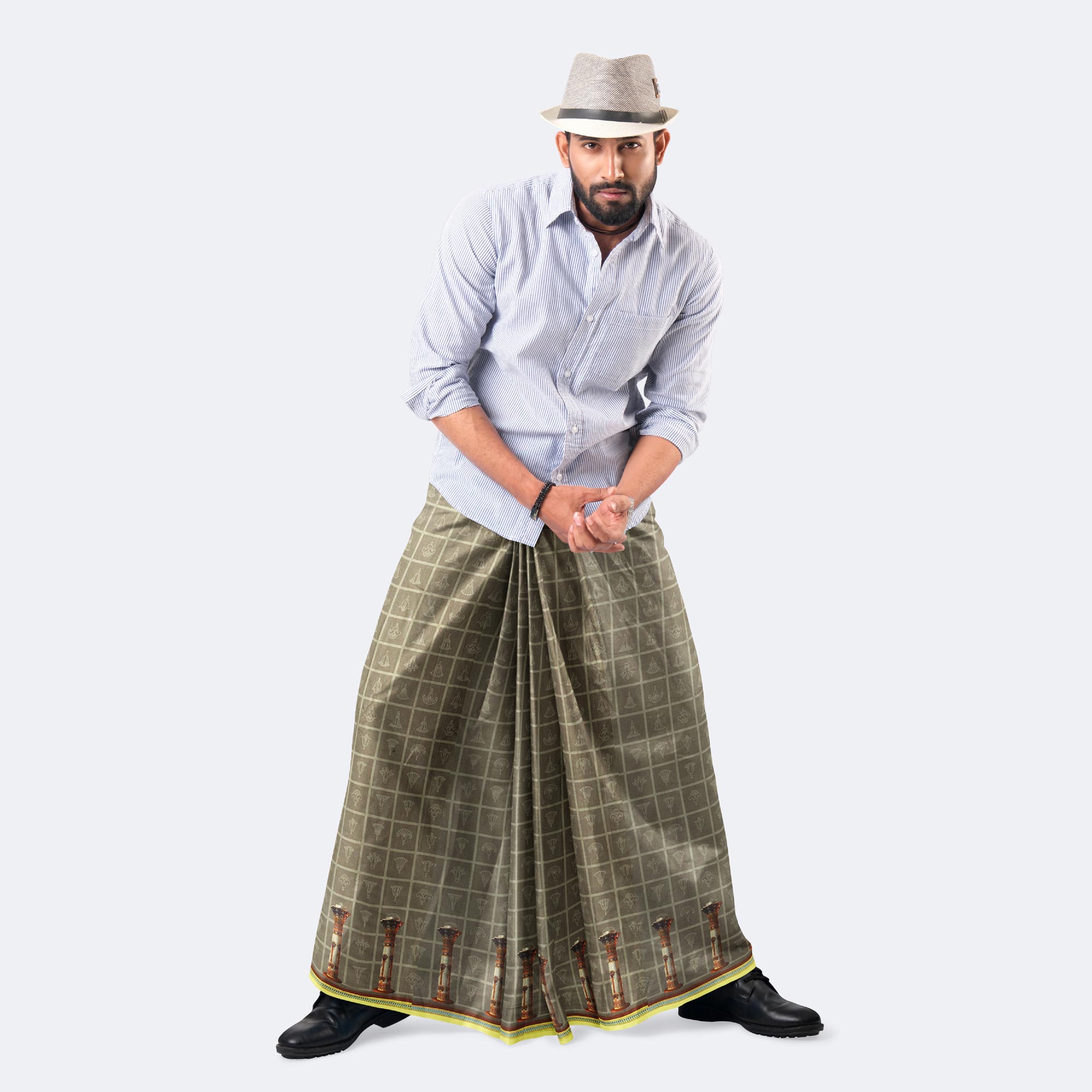 Men’s Soft Cotton Batik & Print Lungi – Ultimate Comfort - Caribbean