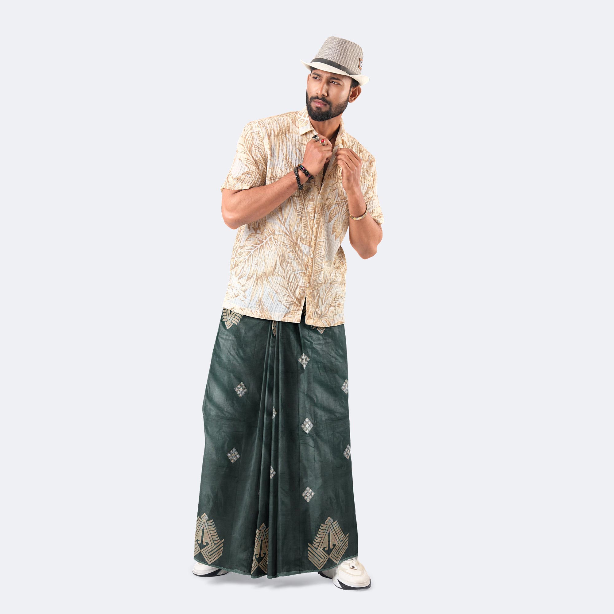 Men’s Premium Dobby Textured Lungi - Crown