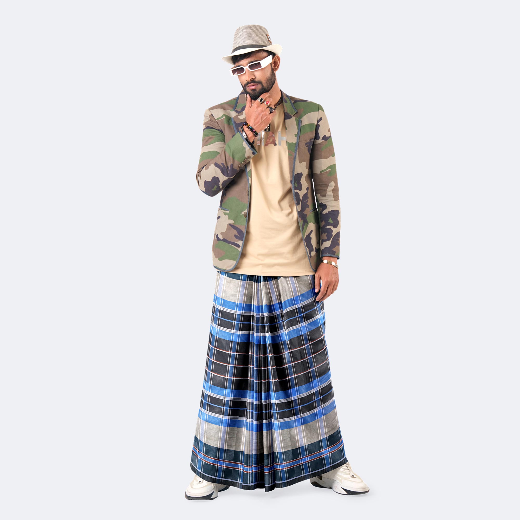 Men's Multicolor Cotton Lungi - High Choice