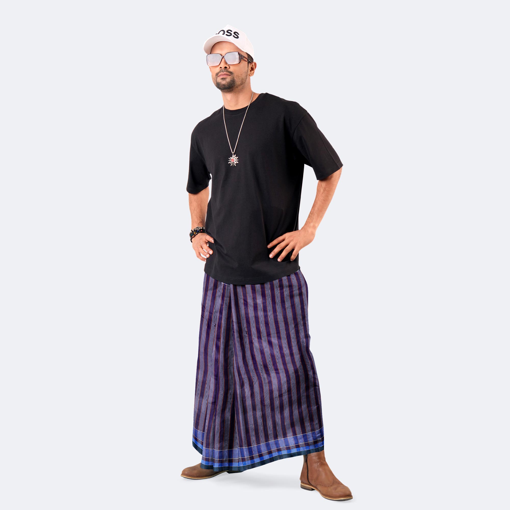 Cotton Stitched Lungi for Men - Onuvob