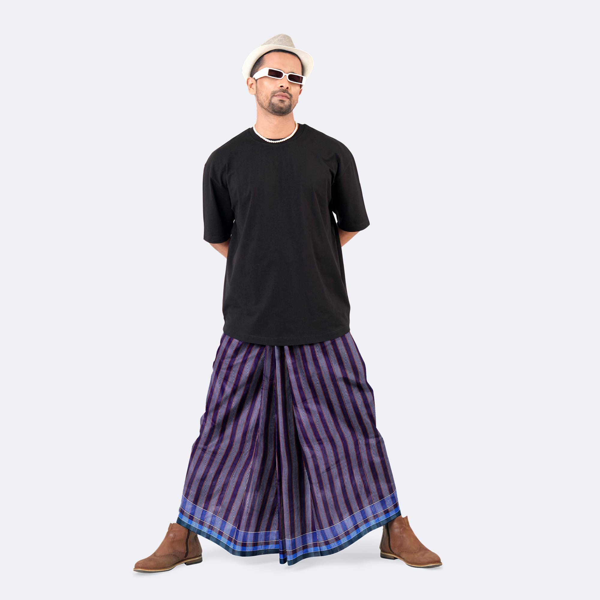 Cotton Stitched Lungi for Men - Onuvob