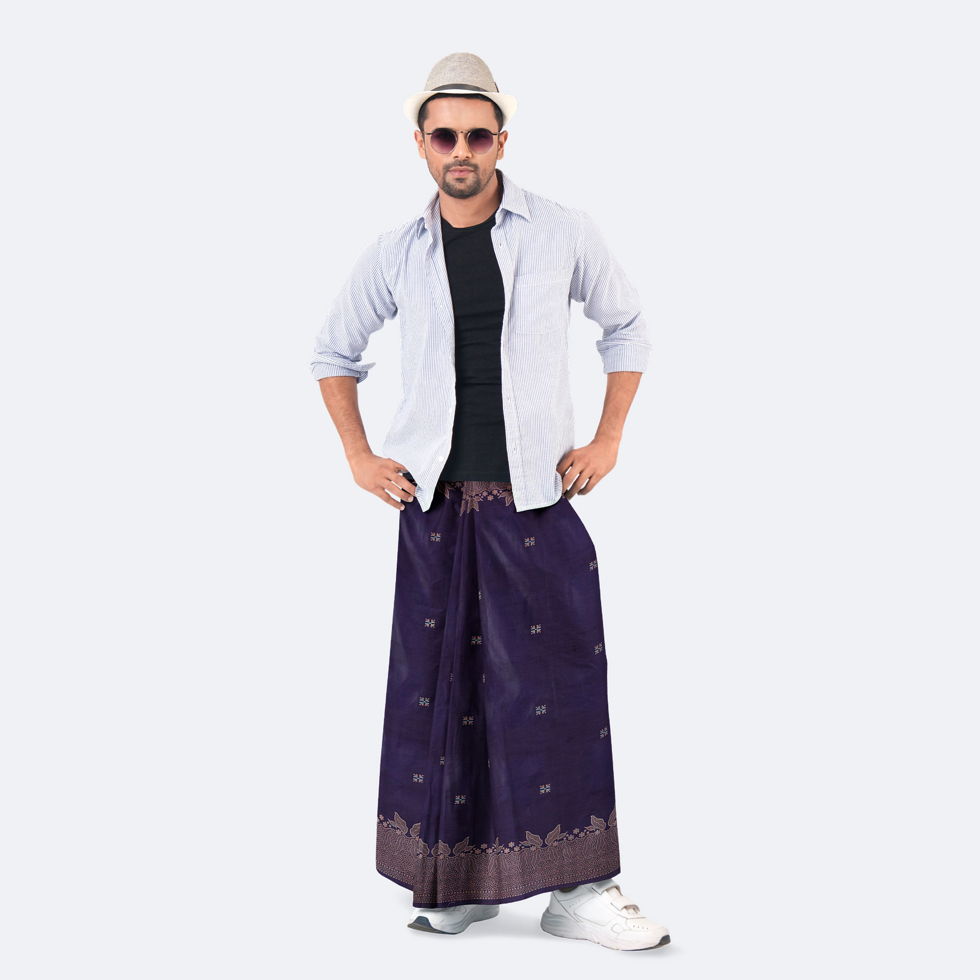 Men’s Stylish & Comfortable Dobby Fabric Lungi - Perfect