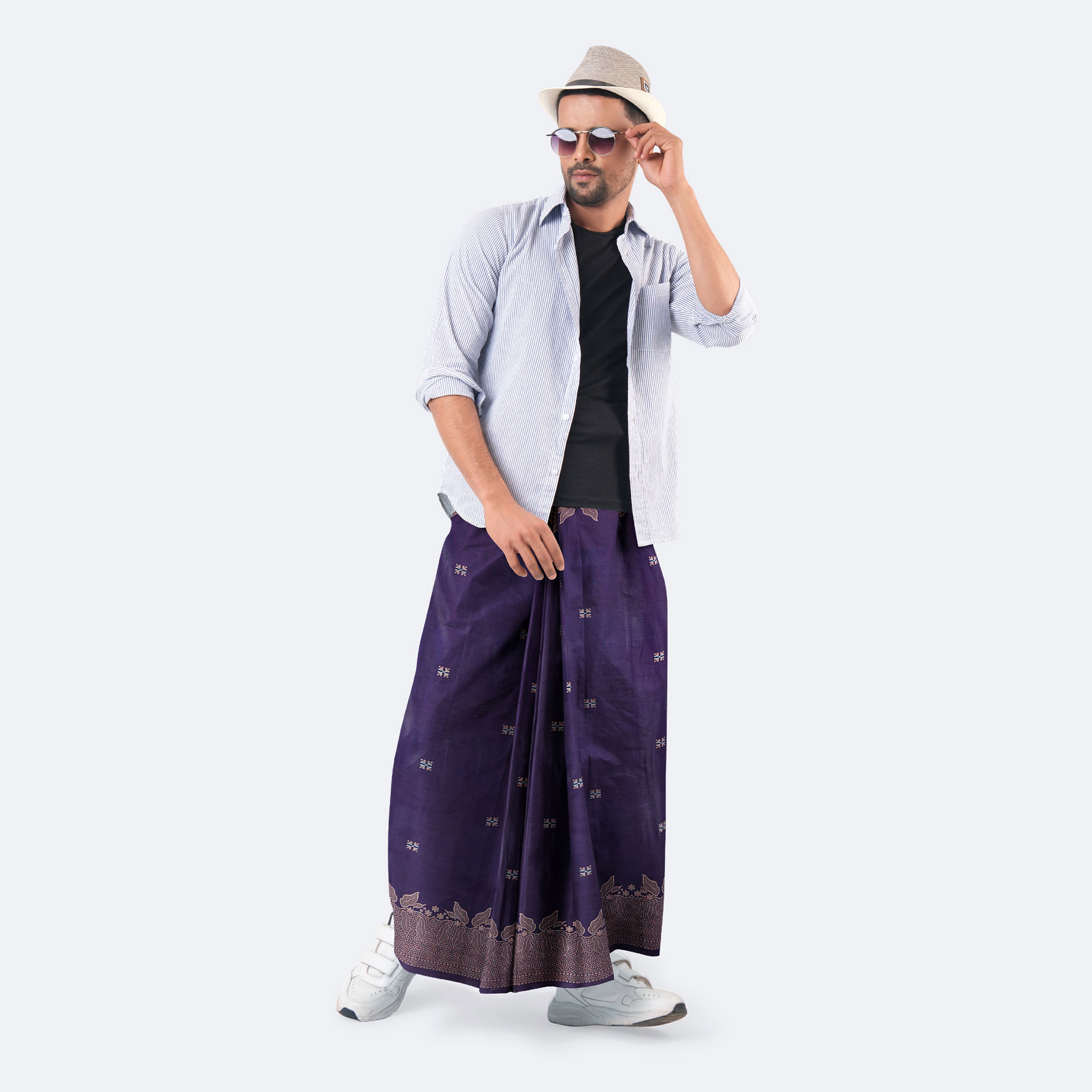 Men’s Stylish & Comfortable Dobby Fabric Lungi - Perfect