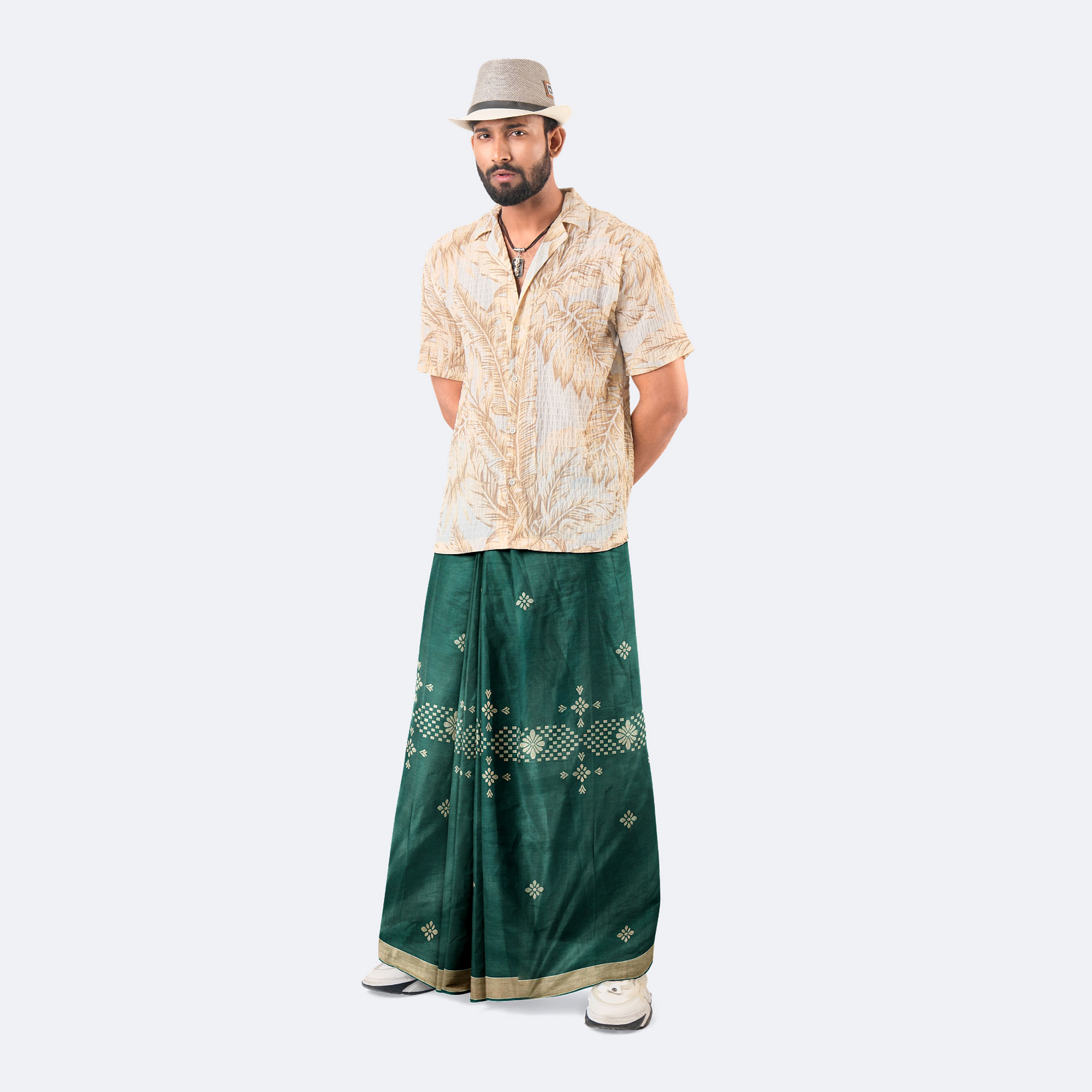 Men’s Traditional Dobby Jacquard Pattern Lungi - Perfect