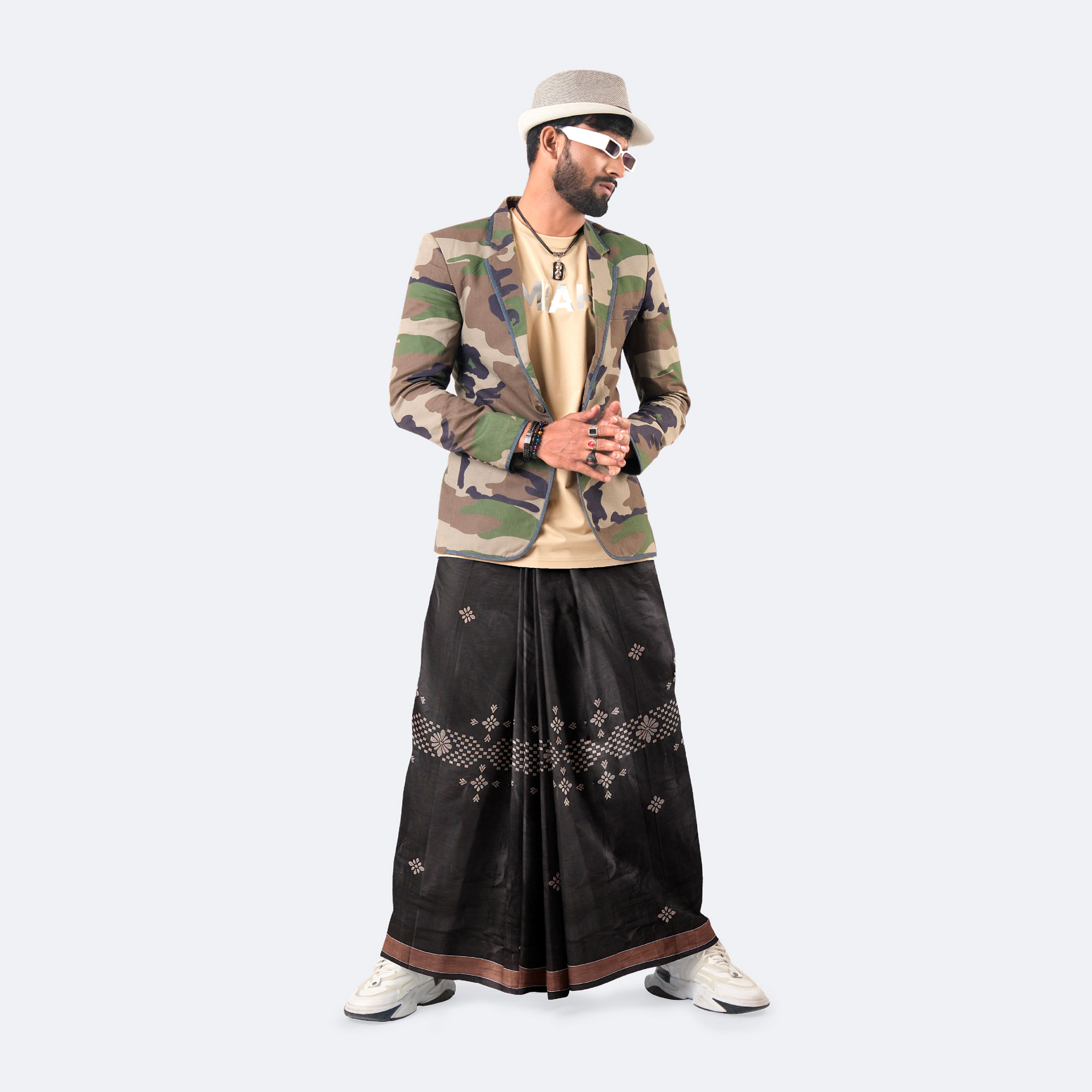 Men’s Comfortable Dobby Jacquard Cotton Lungi - Perfect