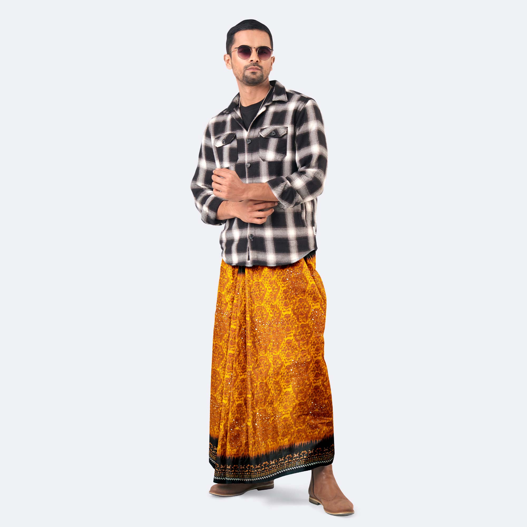 Men’s Elegant Style Comfort Printed Lungi - Saudia