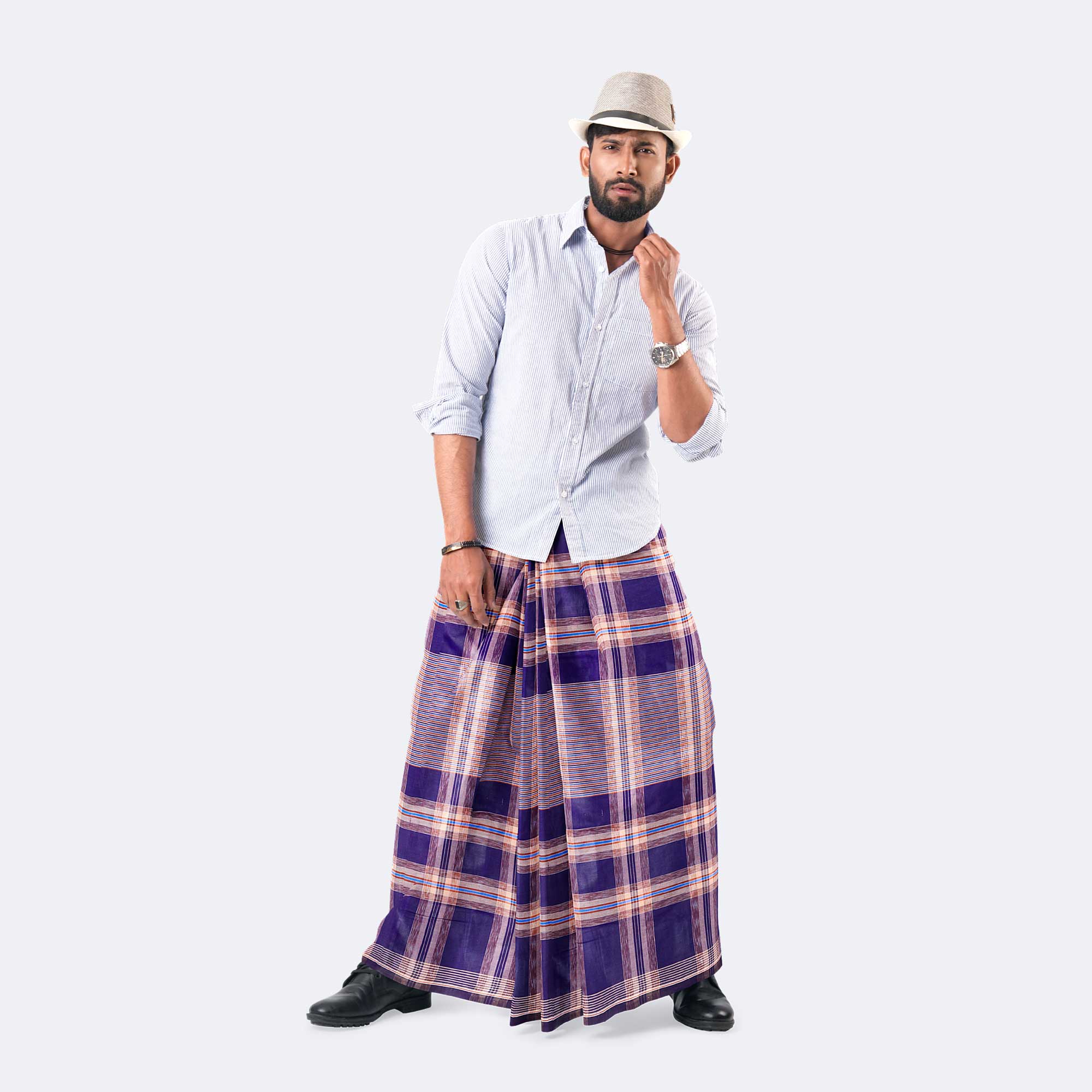 Men’s Traditional Lungi (100% Cotton) - Ullash