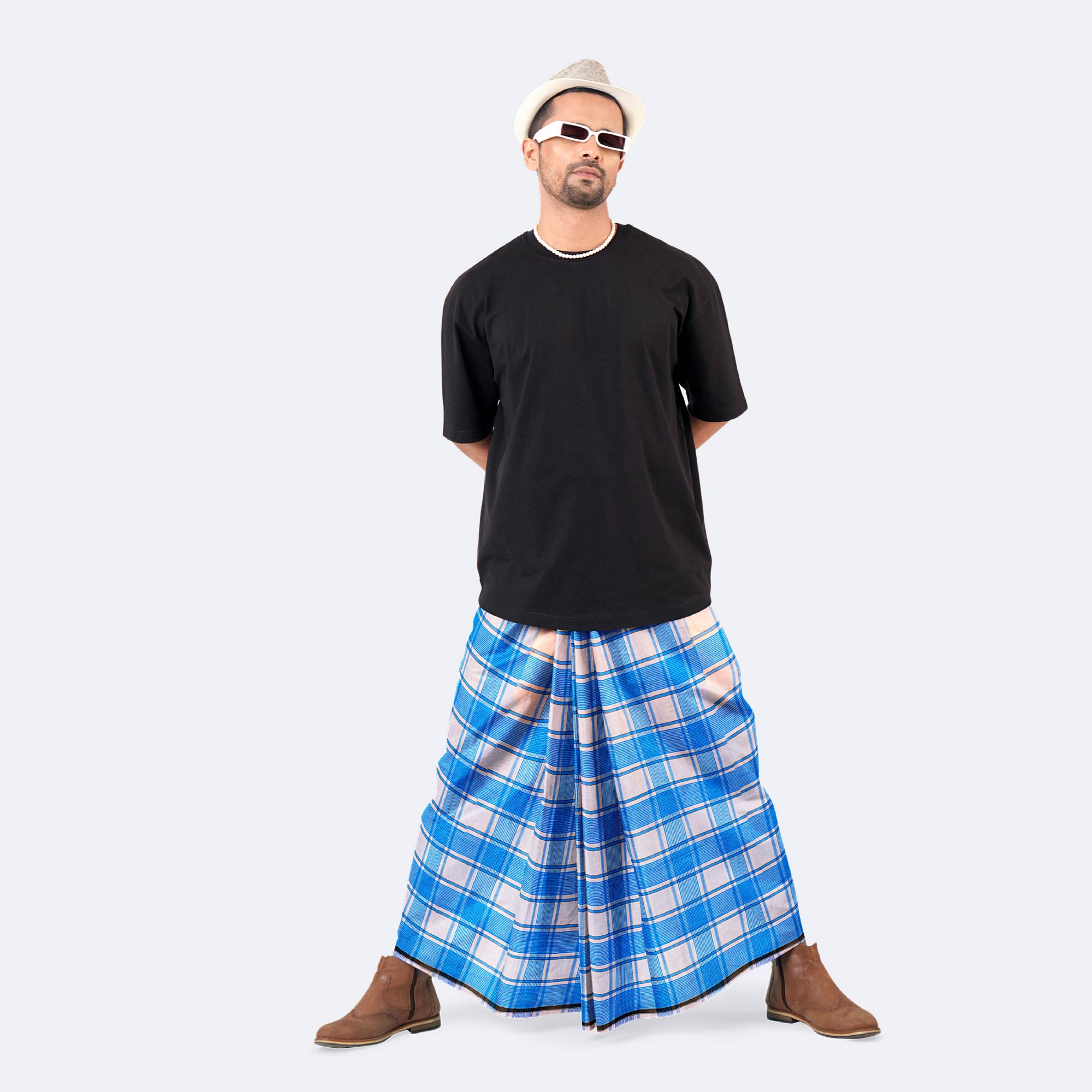 Traditional Stitched Lungi (100% Cotton) - Ullash