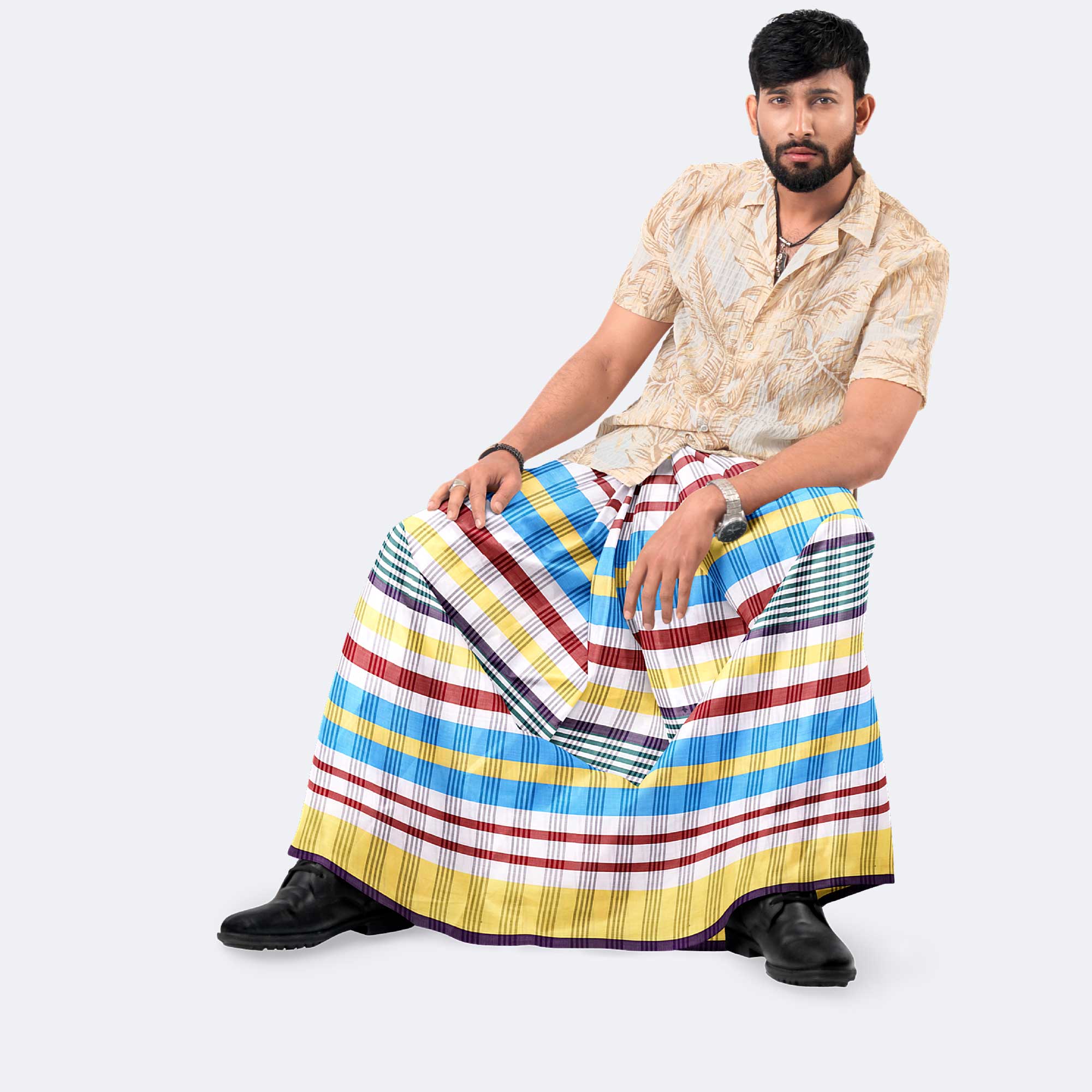 Men’s Soft Pure Cotton Stripe Lungi - Latest