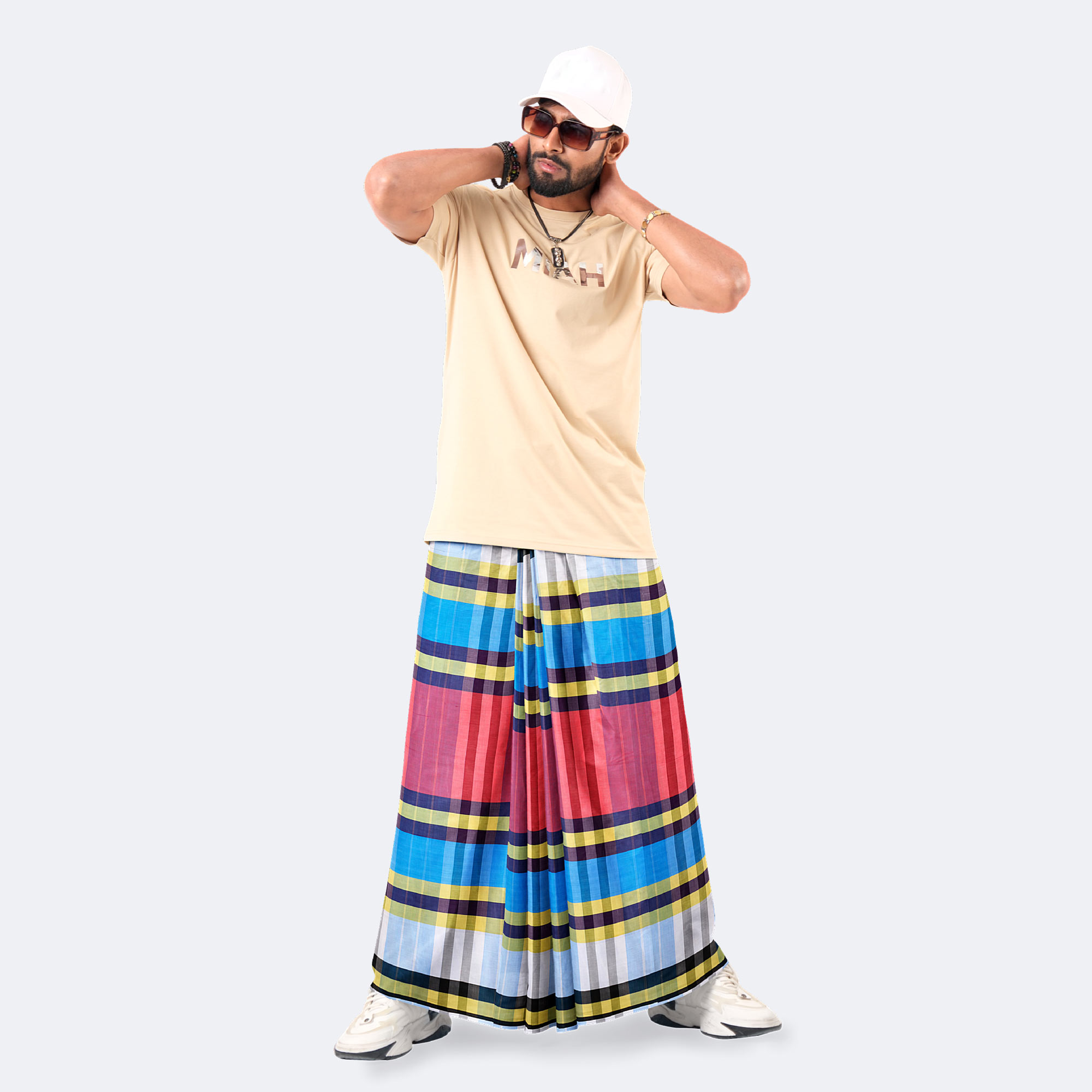 Soft Colorful Stripe Cotton Lungi - Latest