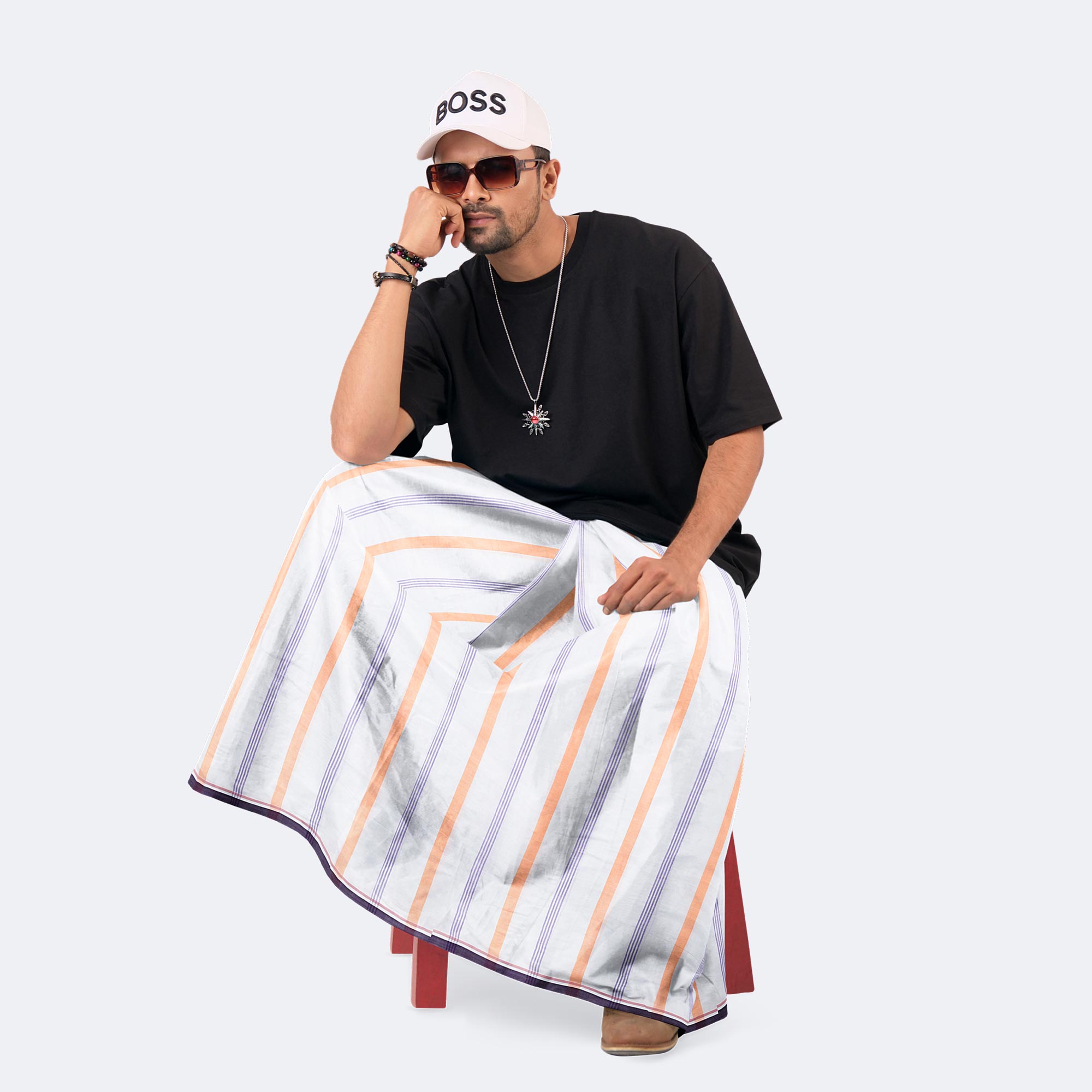 Men’s Everyday Wear Check Cotton 100%  Lungi - Antorik