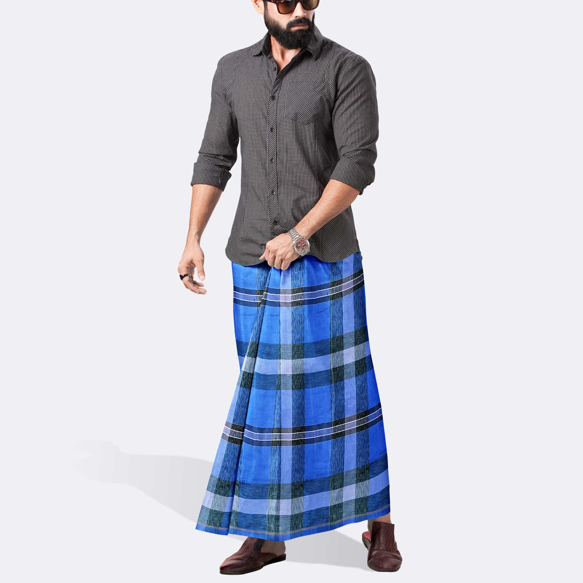 Men’s Casual Lightweight Stripe Lungi - Antorongo