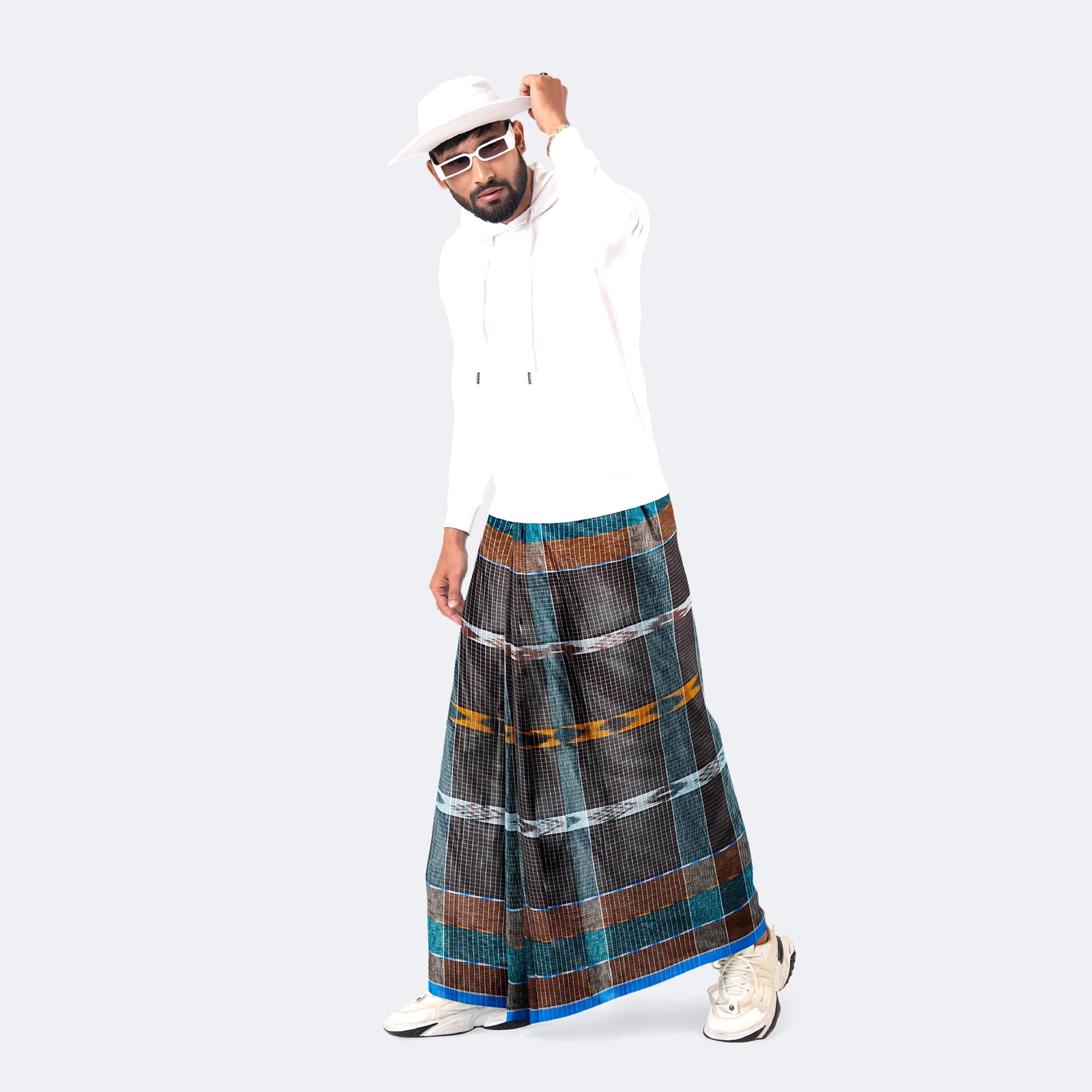 Men’s Premium Soft Cotton Check Lungi - Antorongo