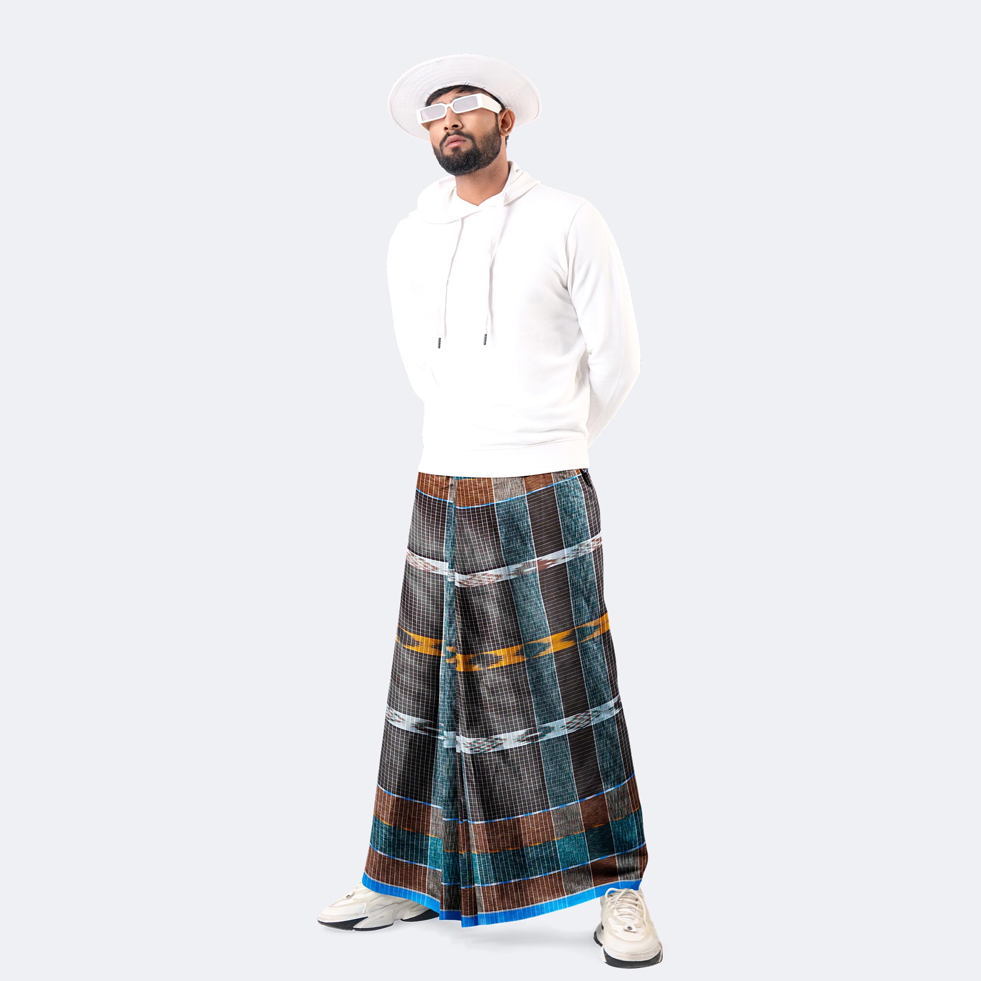 Men’s Premium Soft Cotton Check Lungi - Antorongo