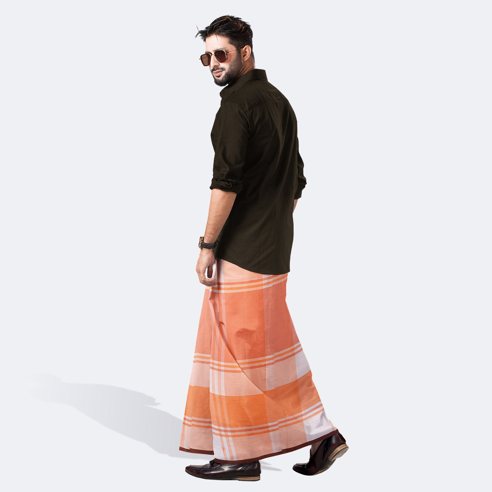 Men’s 100% Cotton Multicolor Stripe Premium Lungi - Ashapurno