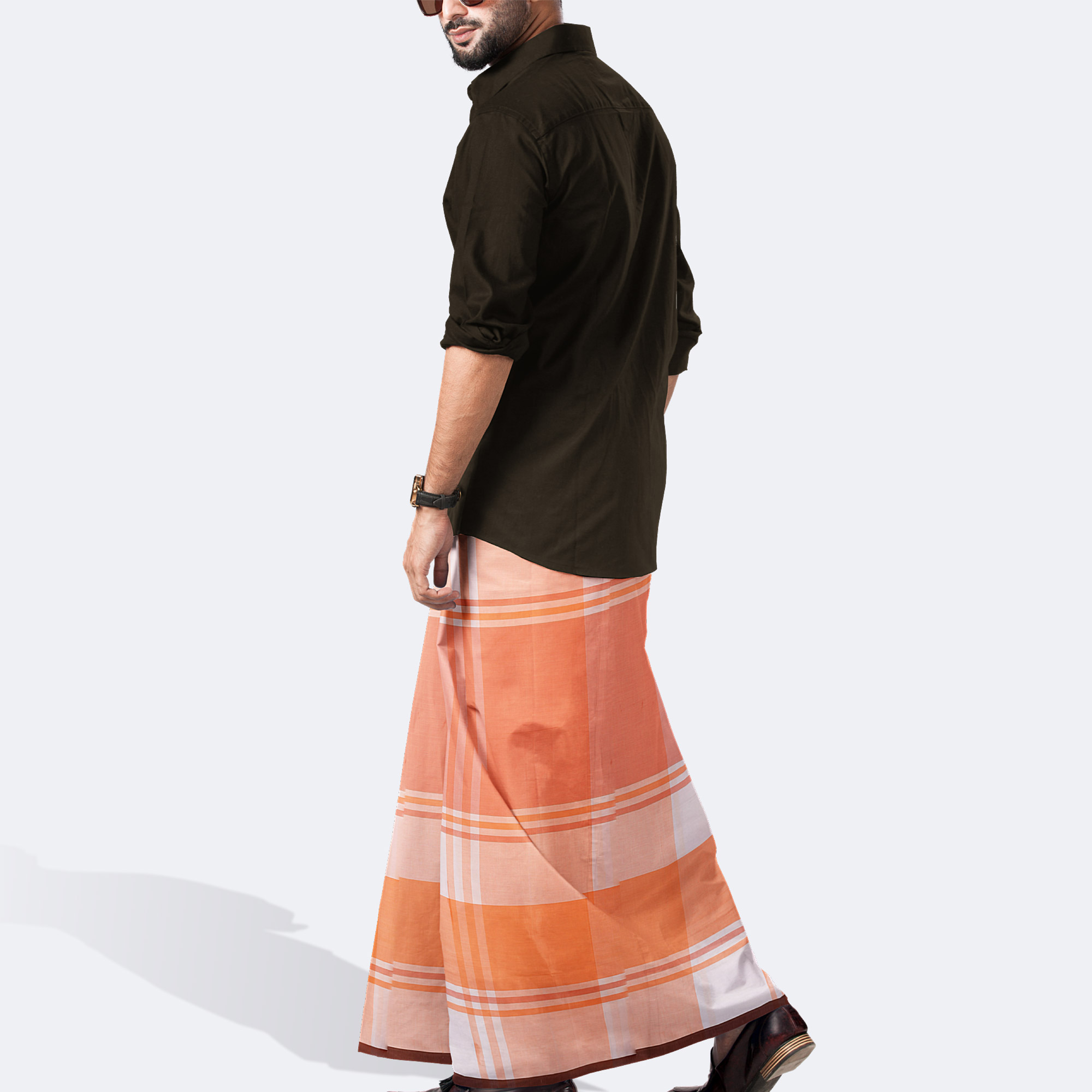 Men’s 100% Cotton Multicolor Stripe Premium Lungi - Ashapurno