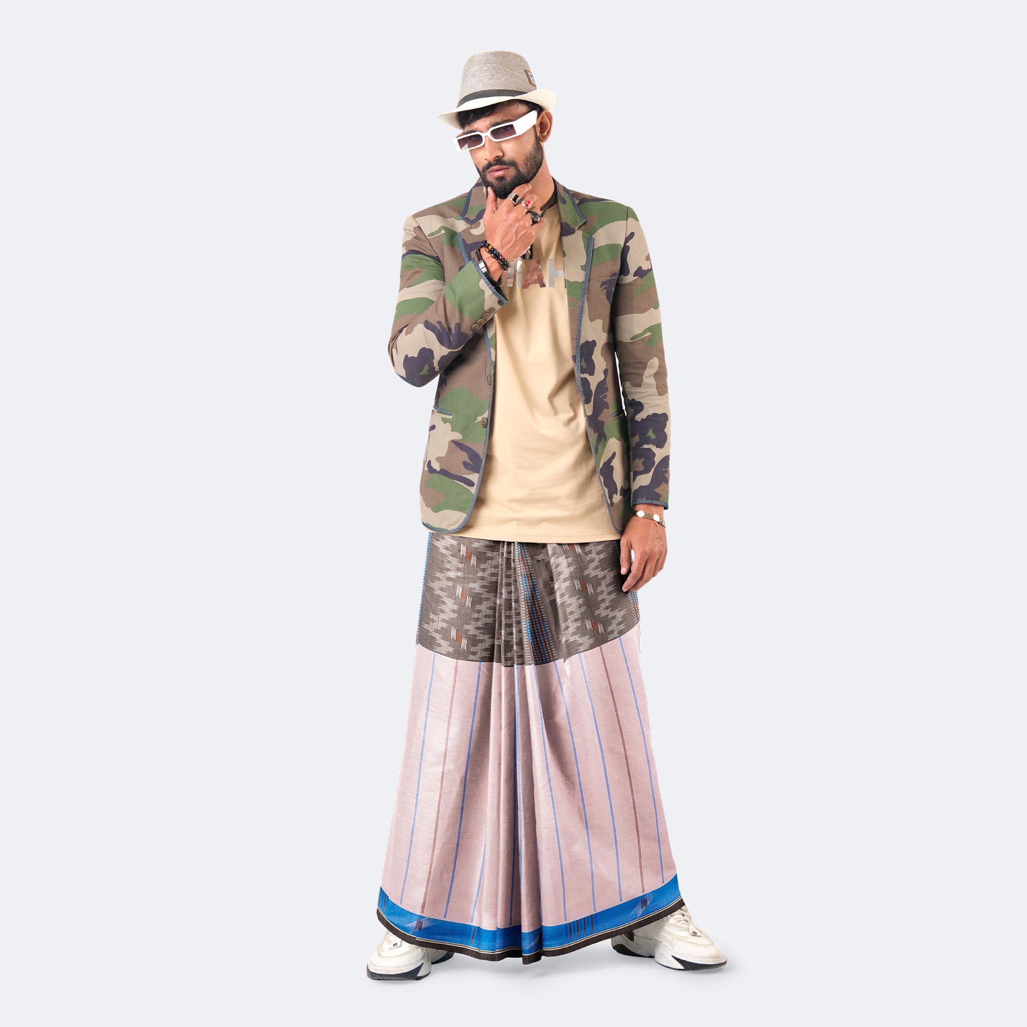 Men’s Soft & Stylish Dobby Jacquard Lungi - Bektitto