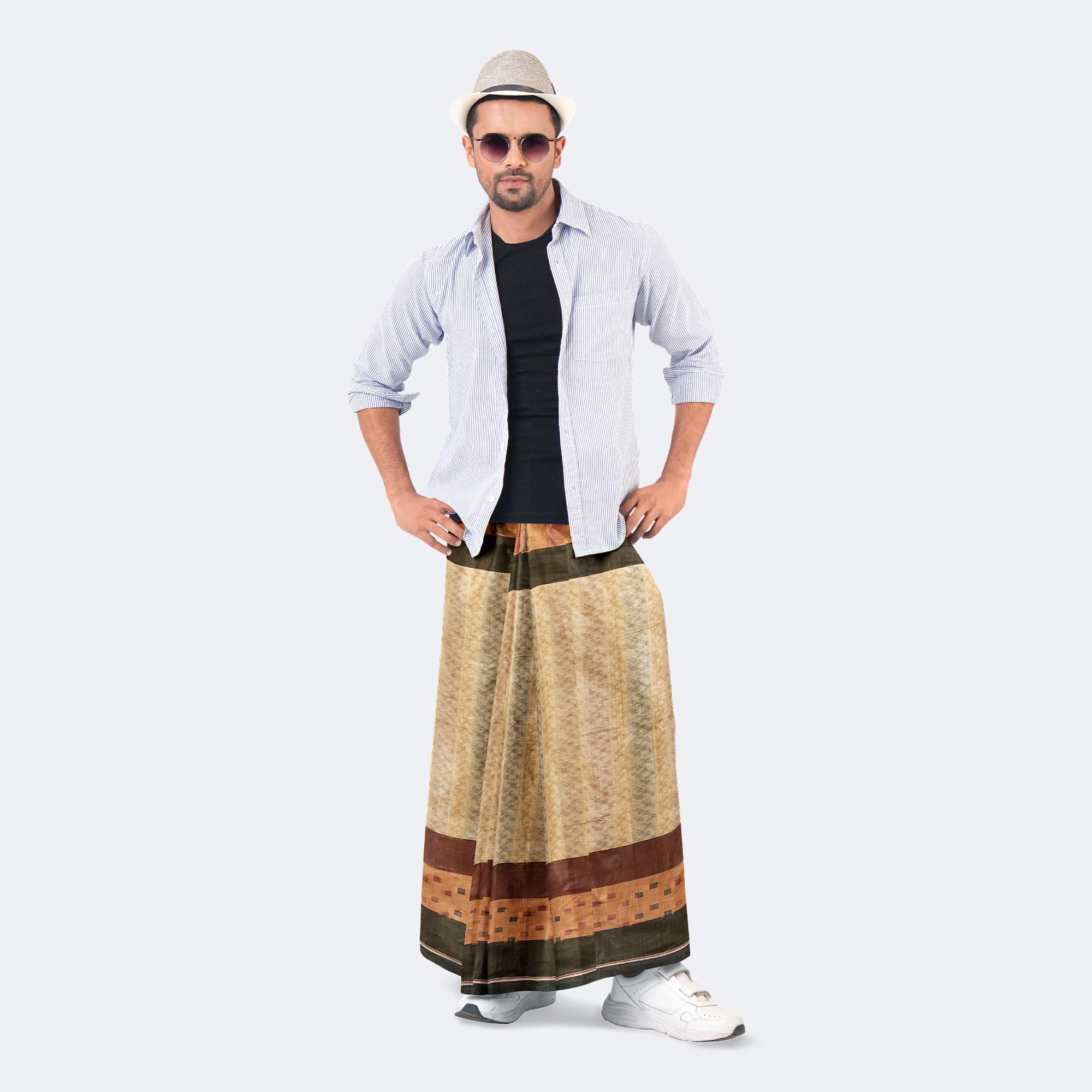 Stylish & Durable Jacquard Stitched Lungi - Bektitto