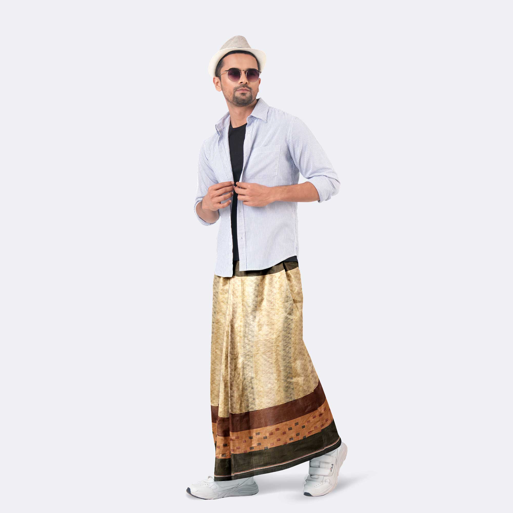 Stylish & Durable Jacquard Stitched Lungi - Bektitto