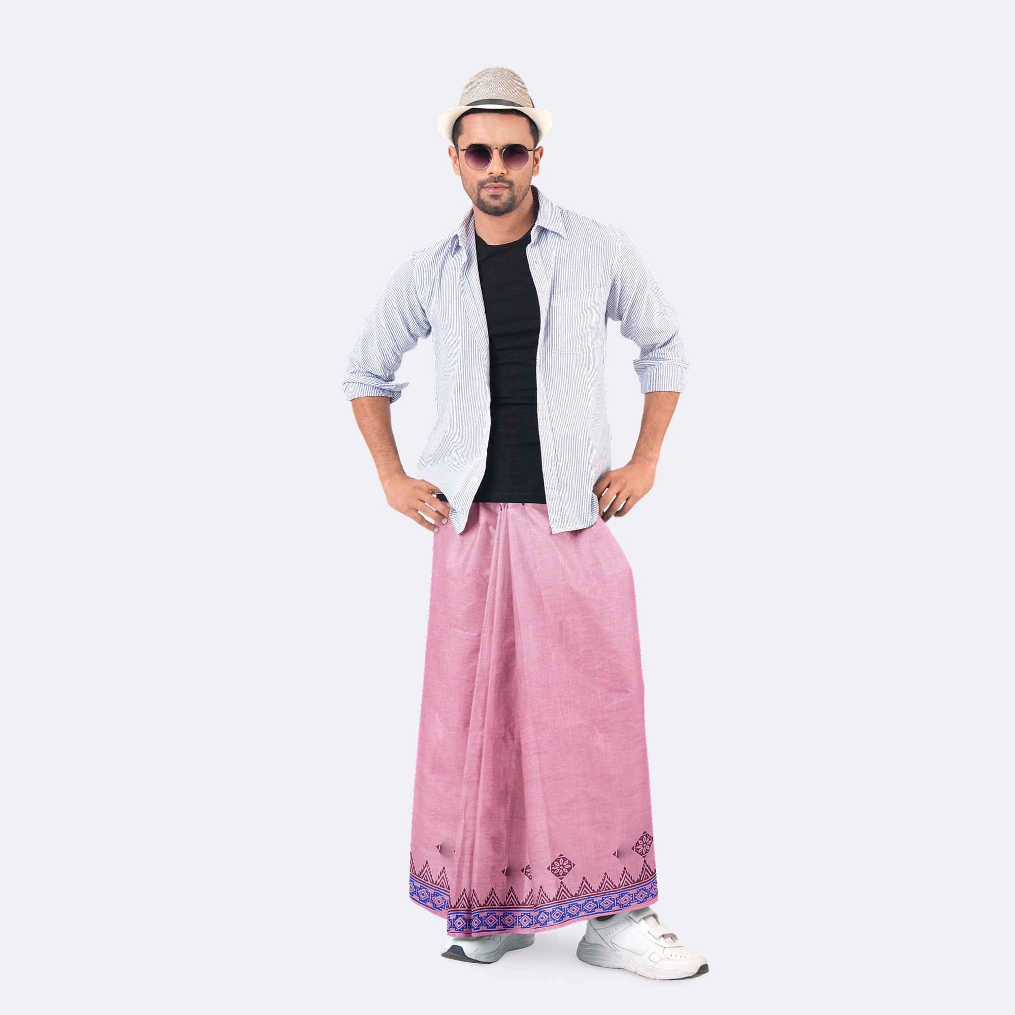 Men’s Durable Stylish Solid Lungi - Bikkhato