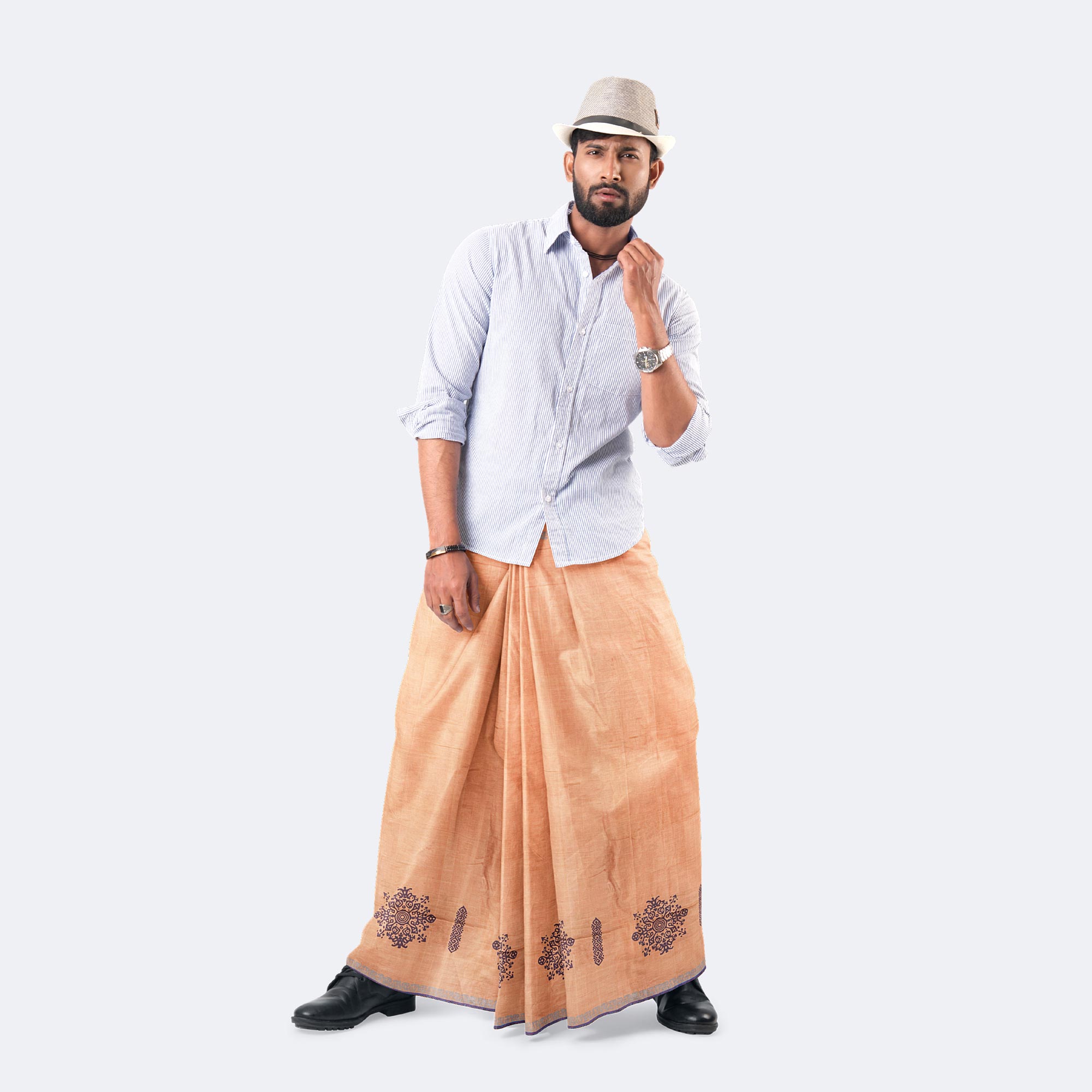 Superior Men’s Classic Solid Cotton Lungi - Bikkhato