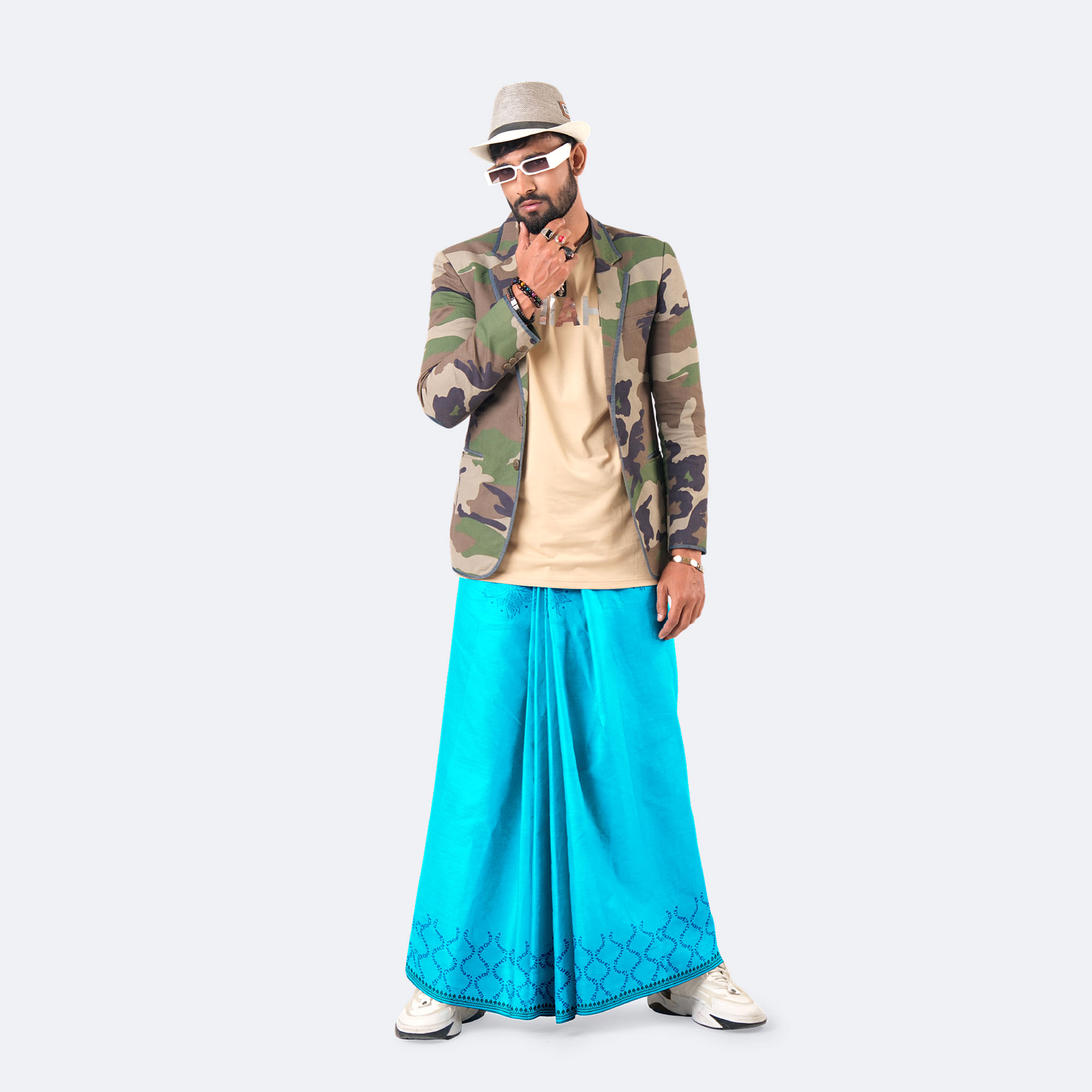 Men’s Lightweight Colorful Solid Cotton Lungi - Bikkhato