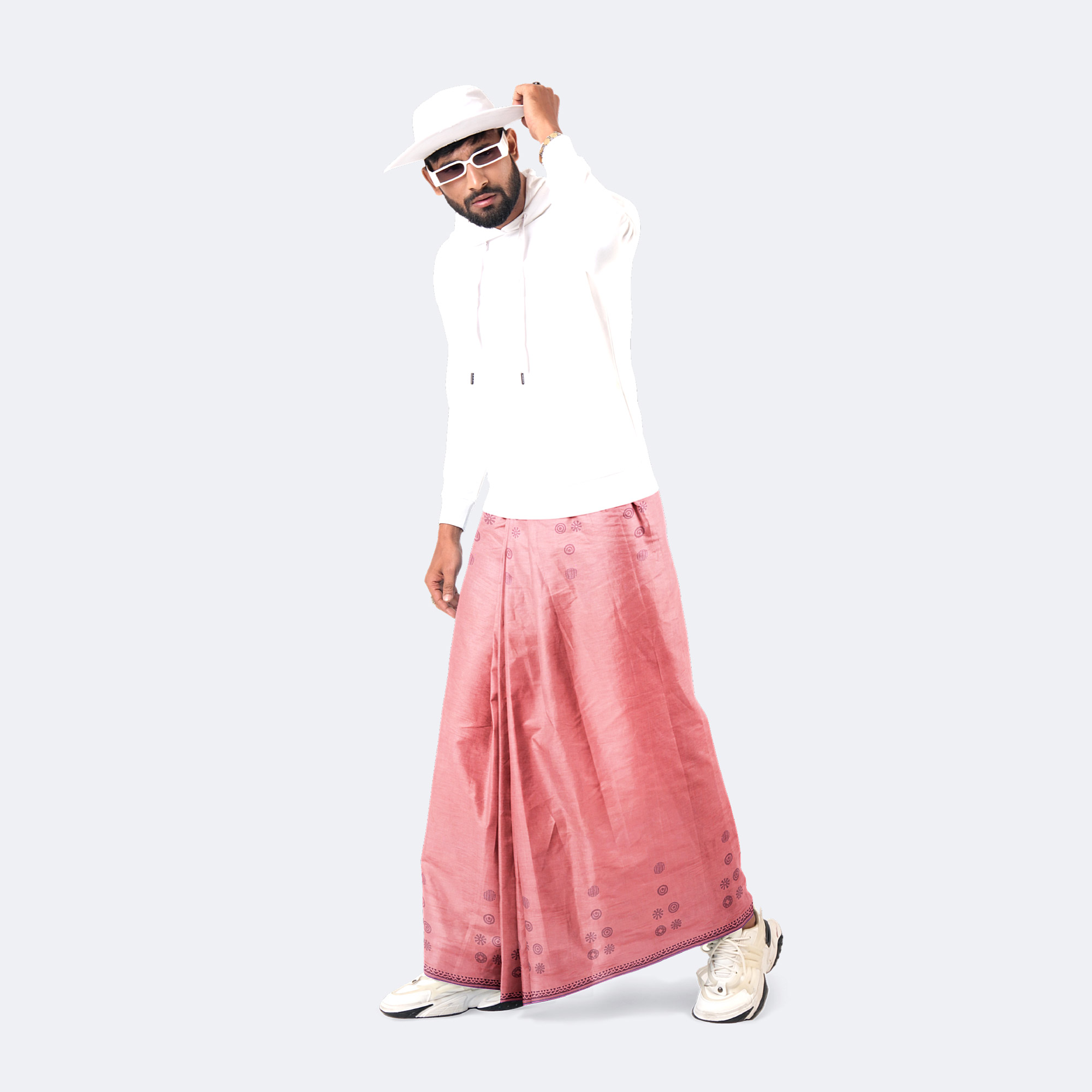 Men’s All-Day Comfort Soft Solid 100% Cotton Lungi - Bikkhato