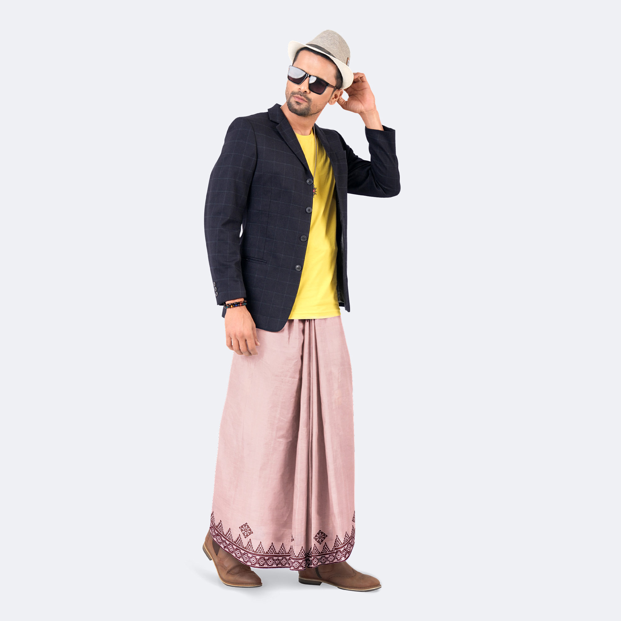 Men’s Classic Solid Color 100% Cotton Lungi - Bikkhato