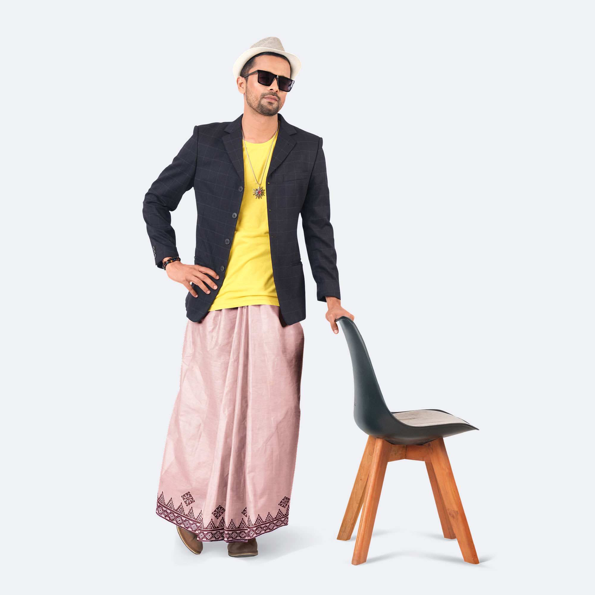 Men’s Classic Solid Color 100% Cotton Lungi - Bikkhato