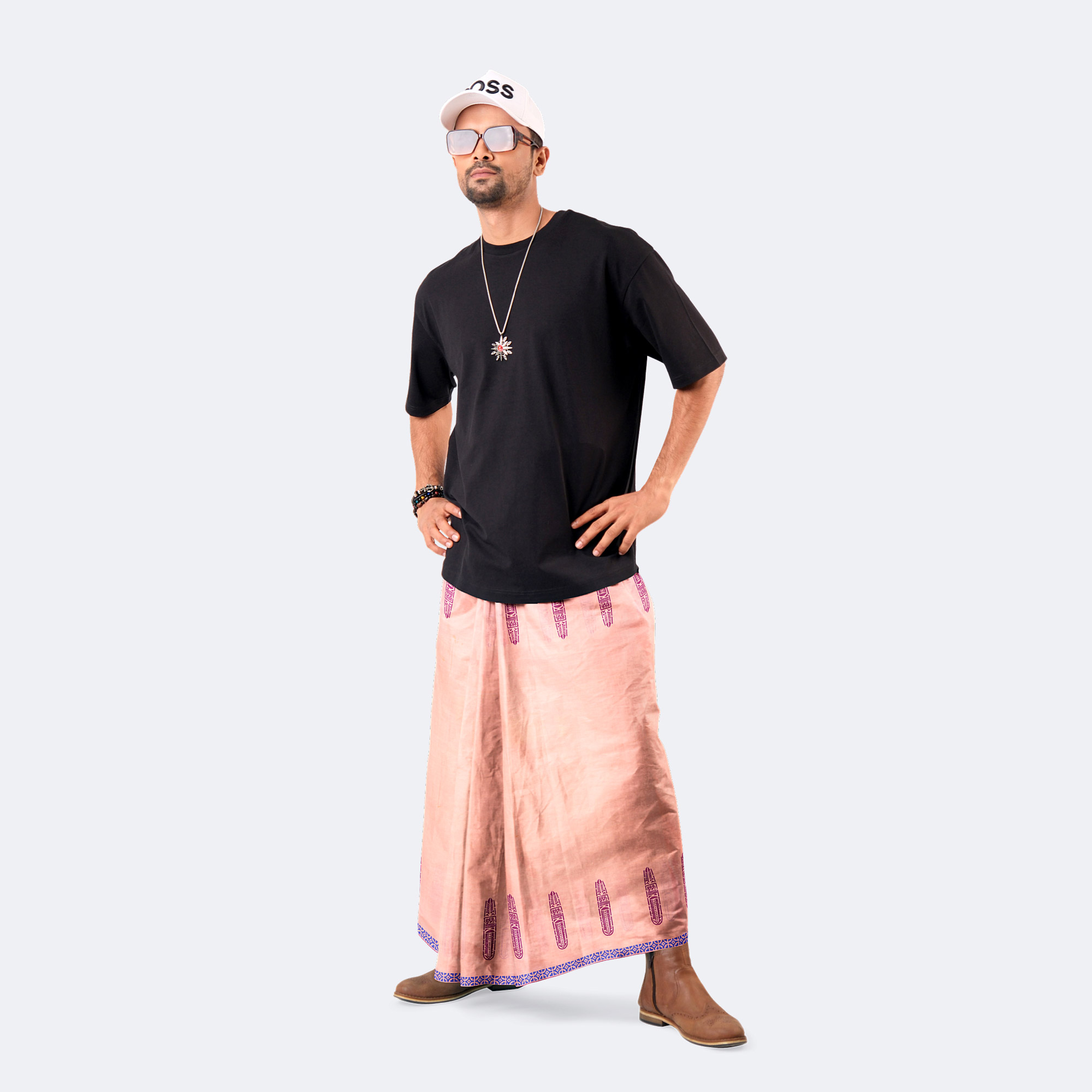 Men’s Classic Solid Color 100% Cotton Lungi - Bikkhato