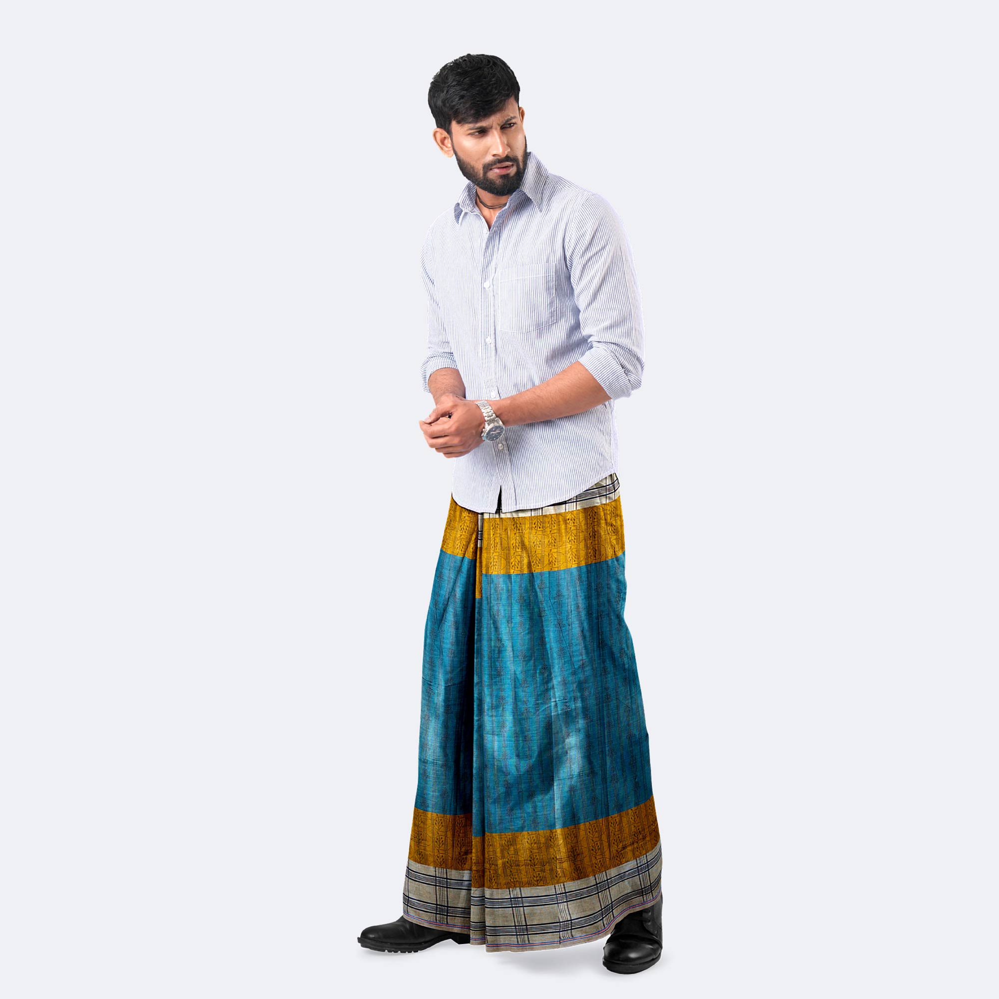 Men’s Premium Traditional Pure Cotton Lungi - Bikkhato