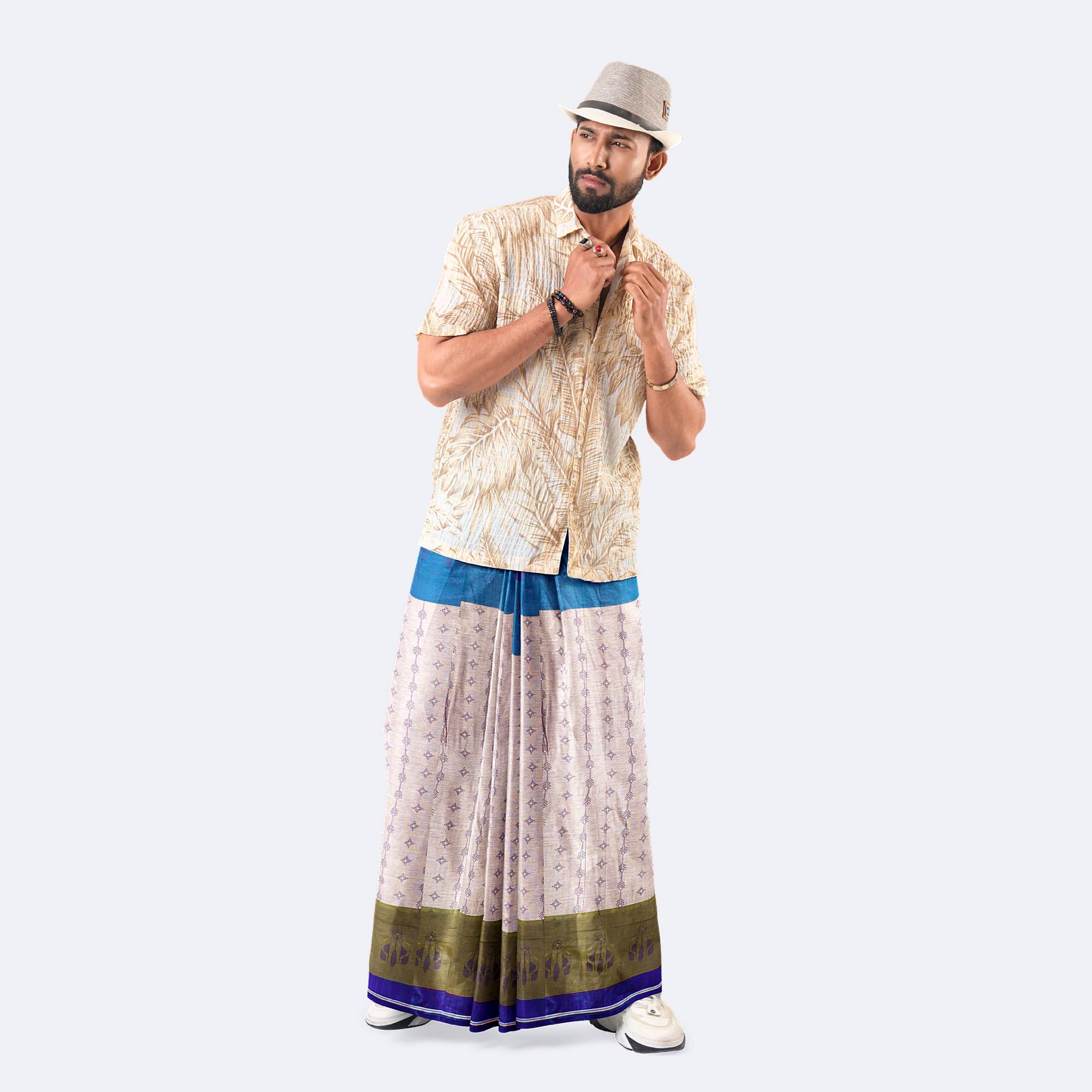 Men’s Stylish & Traditional Pure Cotton Lungi - Bikkhato