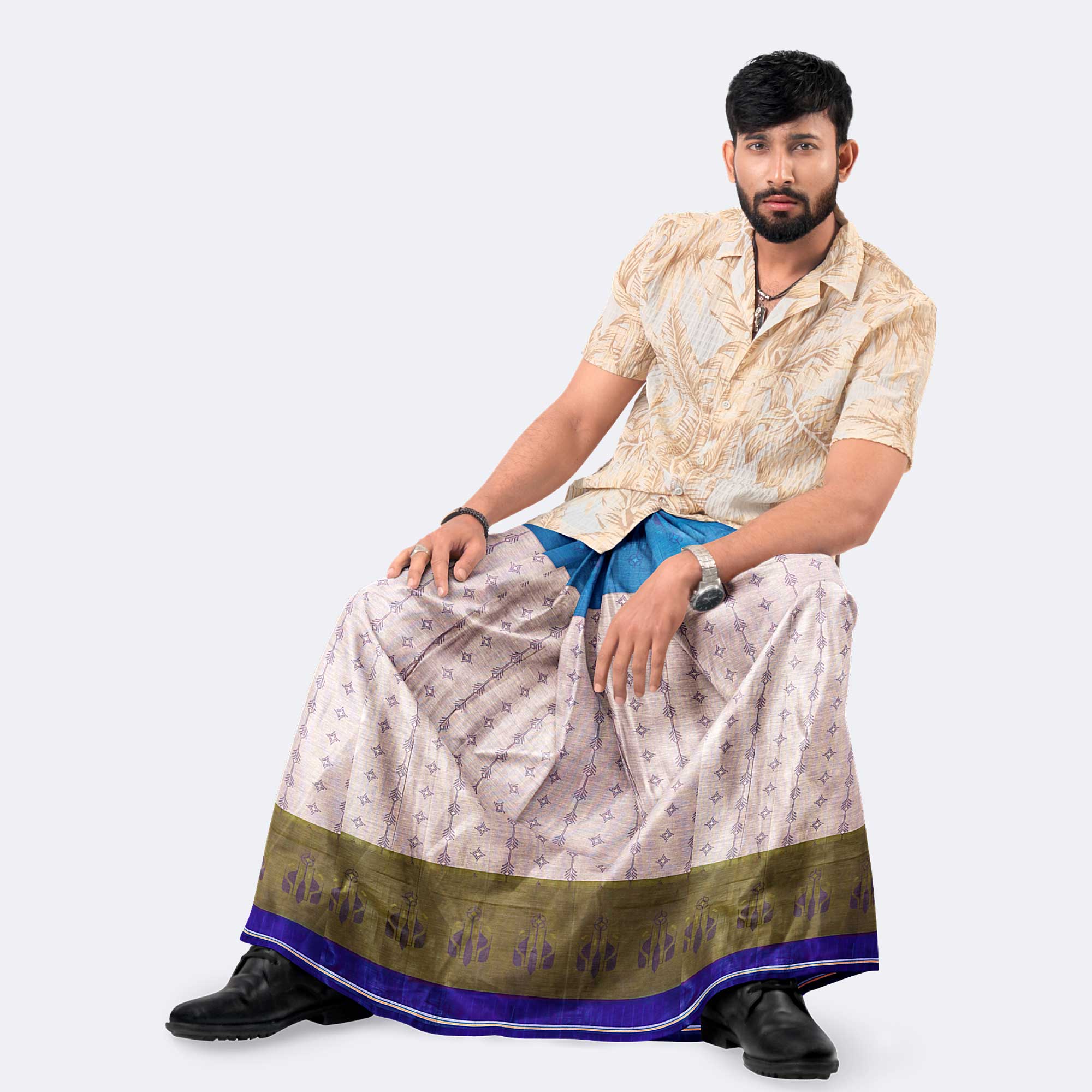 Men’s Stylish & Traditional Pure Cotton Lungi - Bikkhato