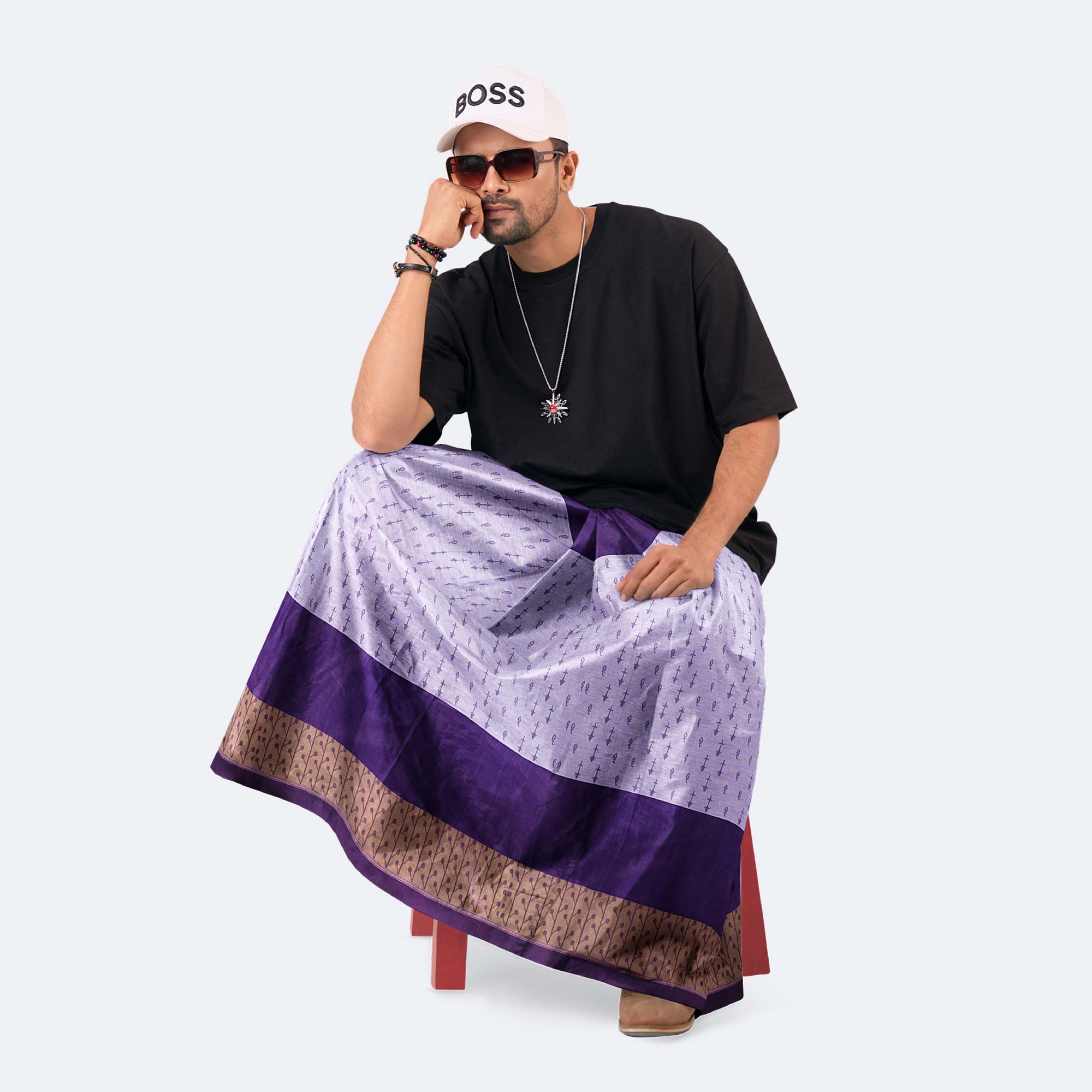 Men’s Authentic Pure Cotton Lungi - Bikkhato