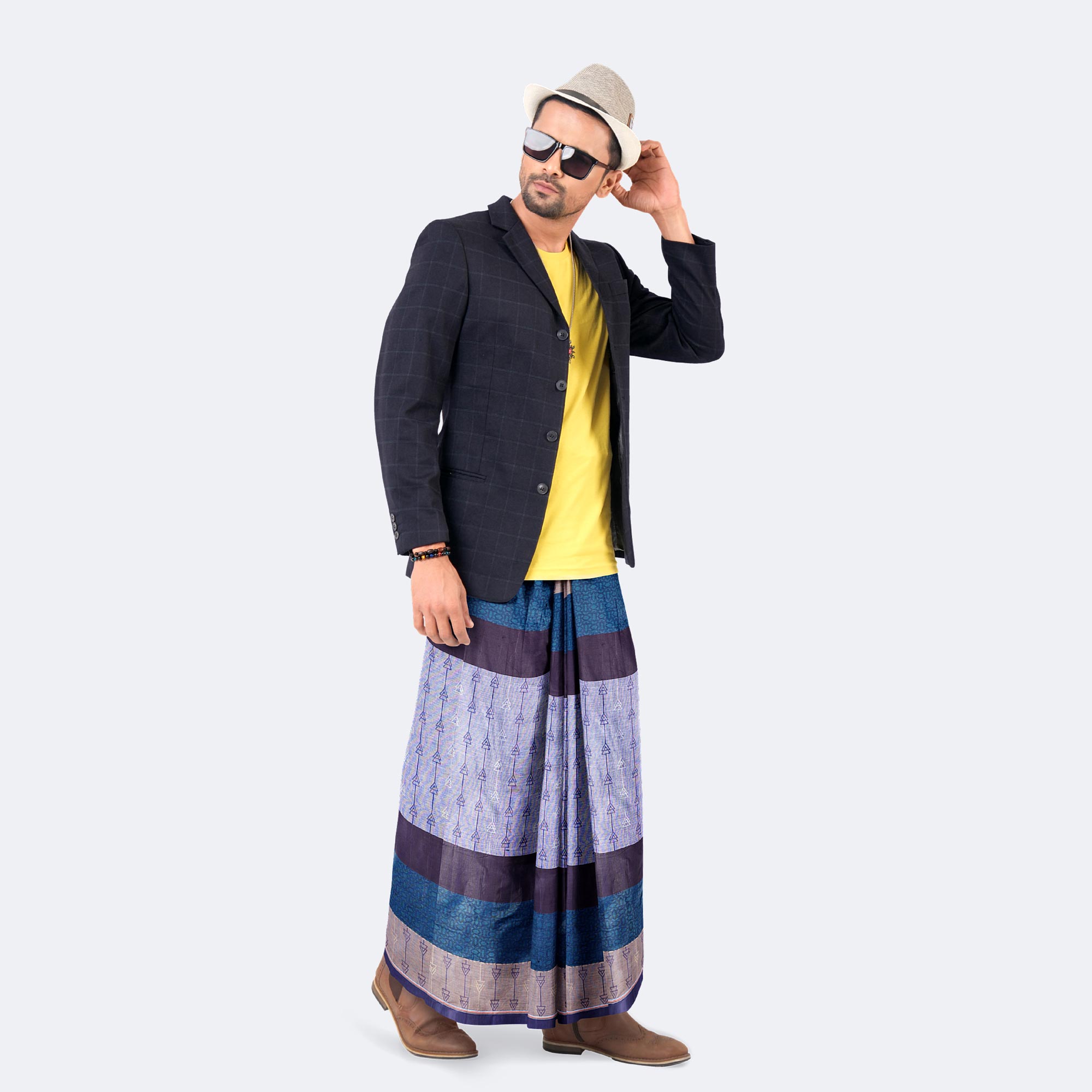 Men’s Pure Cotton Classic Traditional Lungi - Bikkhato