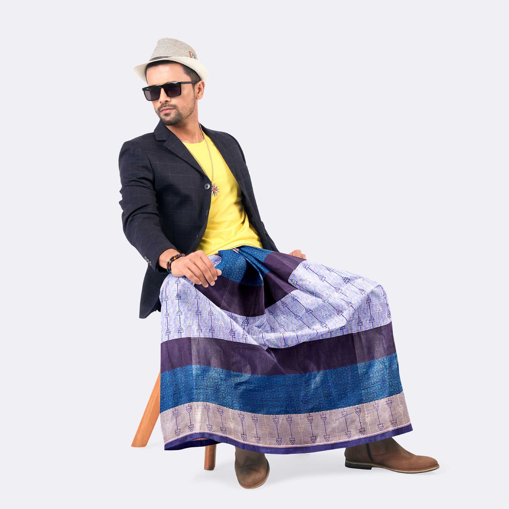 Men’s Pure Cotton Classic Traditional Lungi - Bikkhato