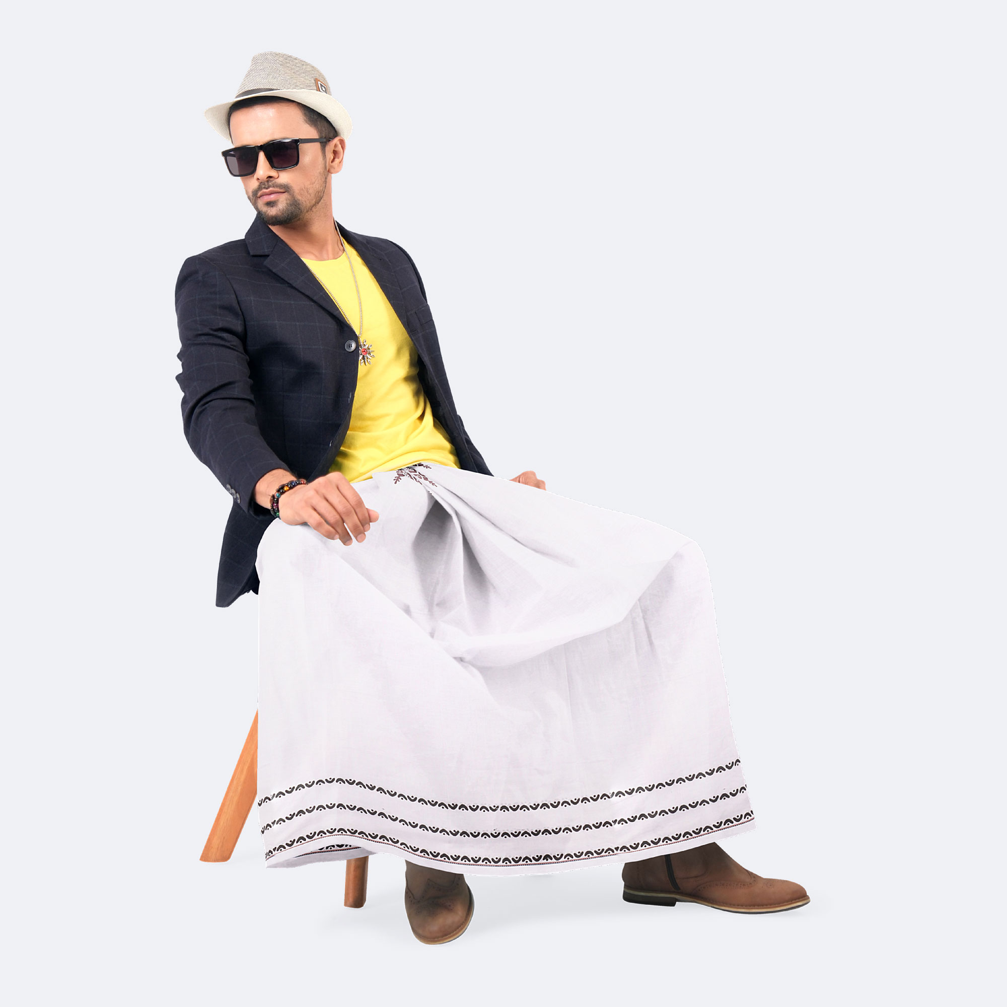 Men’s Stylish & Comfortable Pure Cotton Lungi - Bikkhato