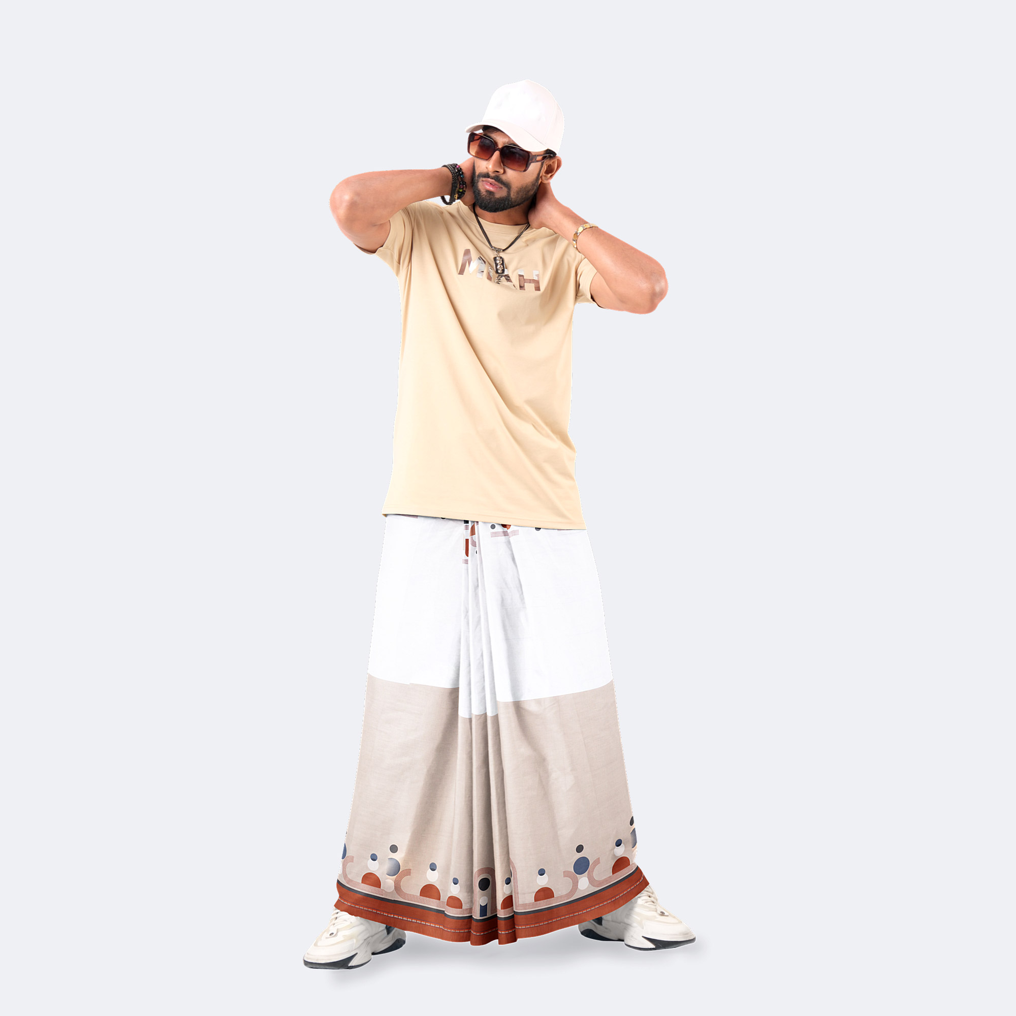 Men’s 100% Cotton Classic Traditional Lungi - Caribbean