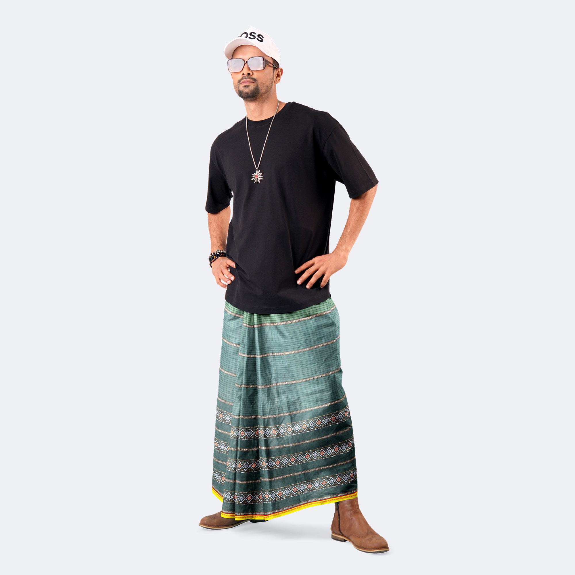 Men’s Traditional Lungi with Elegant Style - Caribbean