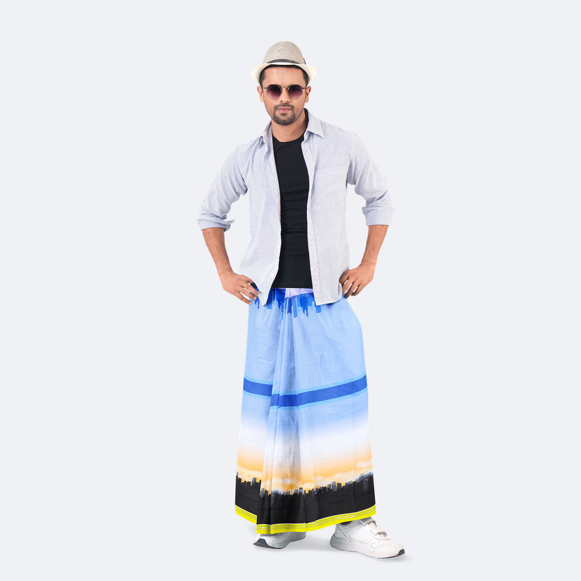 Men’s Premium Traditional Cotton Lungi - Caribbean