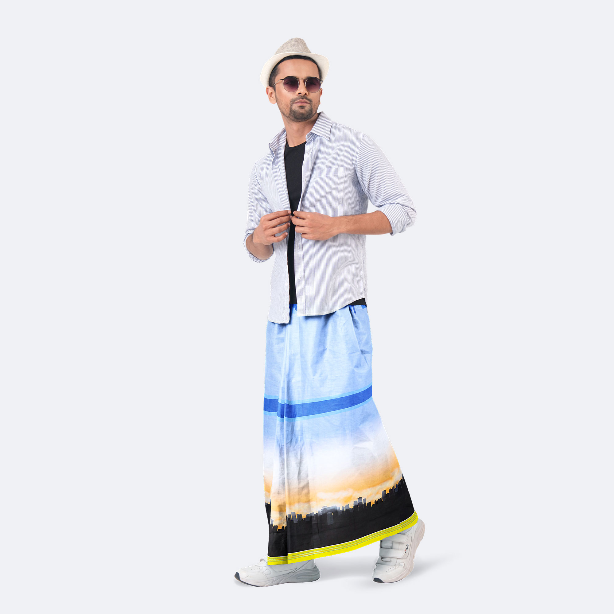 Men’s Premium Traditional Cotton Lungi - Caribbean