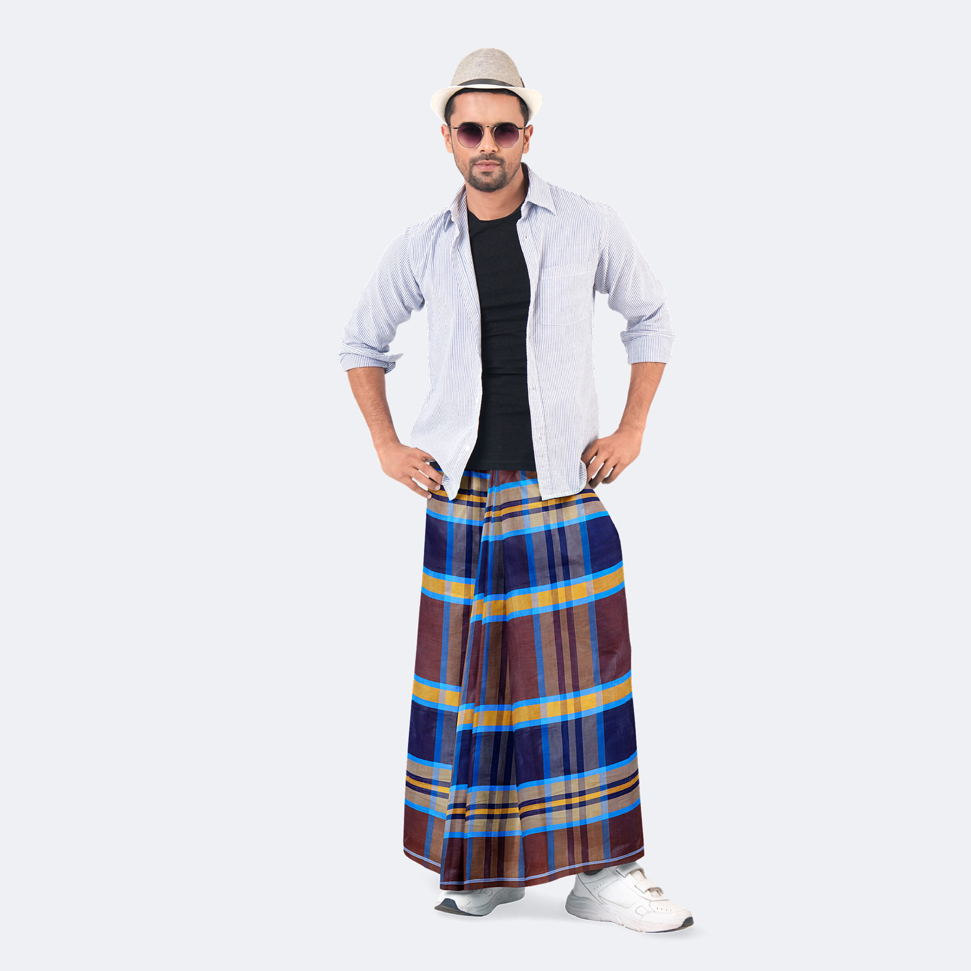 Men’s Soft Cotton Lungi for Maximum Comfort - Crown