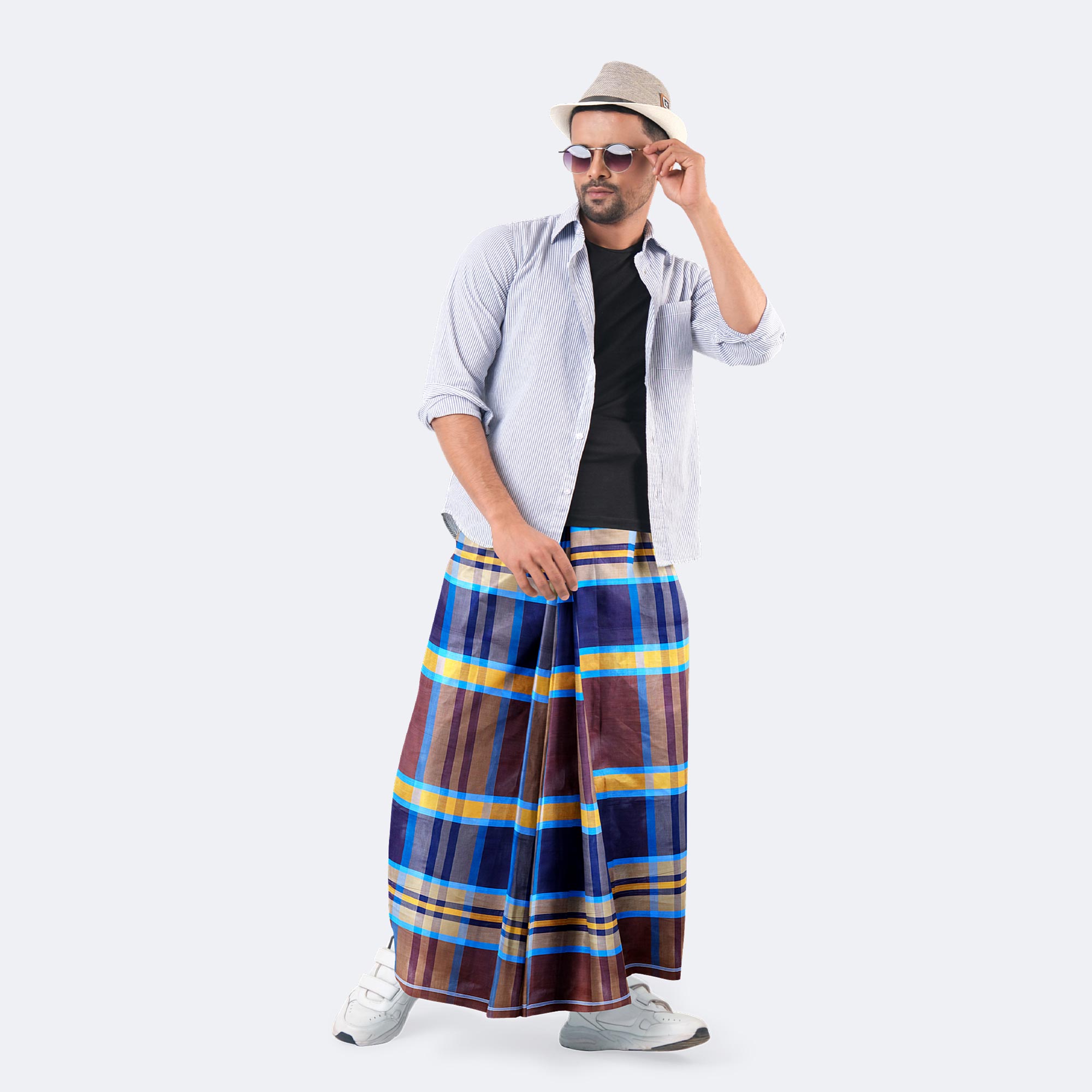 Men’s Soft Cotton Lungi for Maximum Comfort - Crown