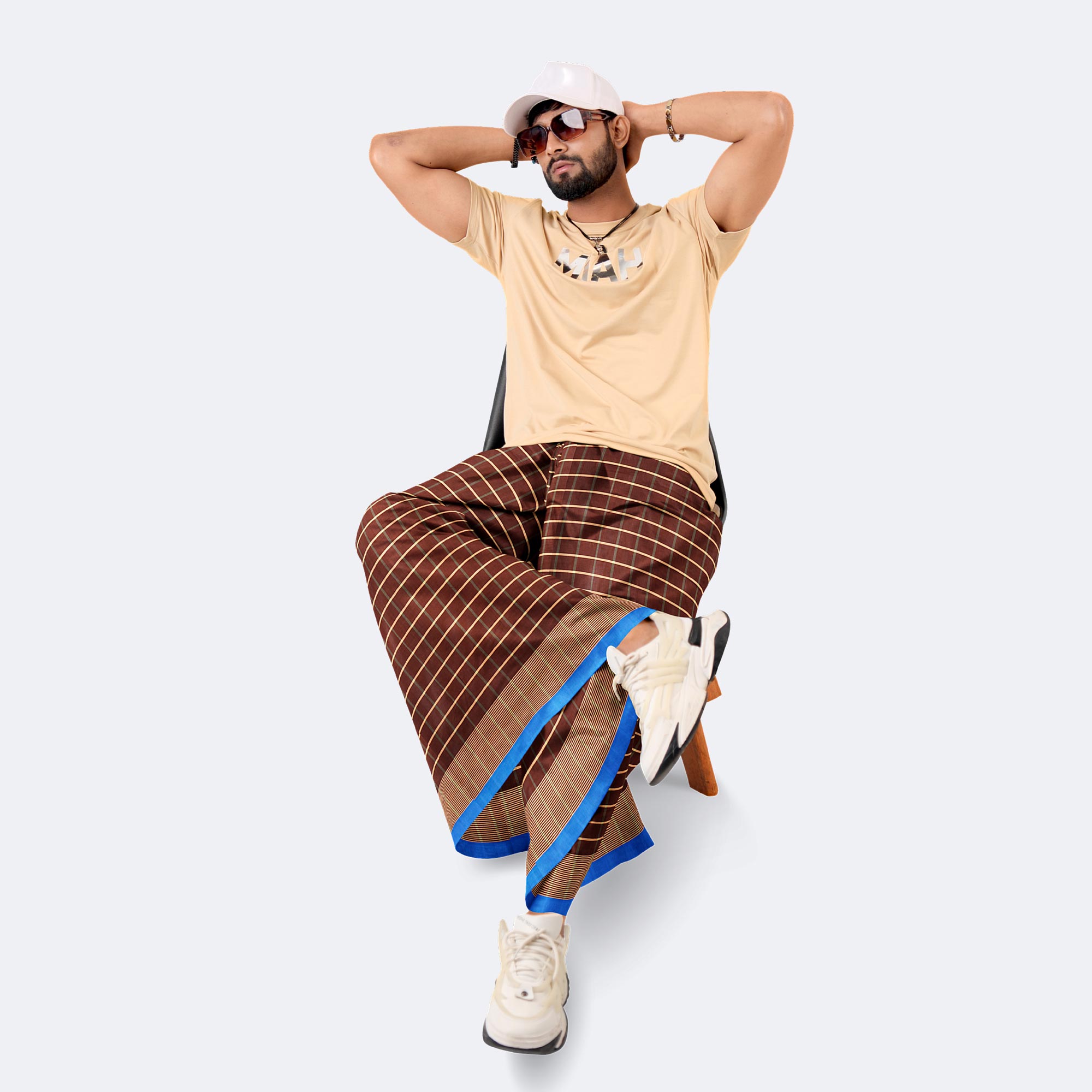 Men’s Premium Soft Cotton Multicolor Stripe Lungi - Crown