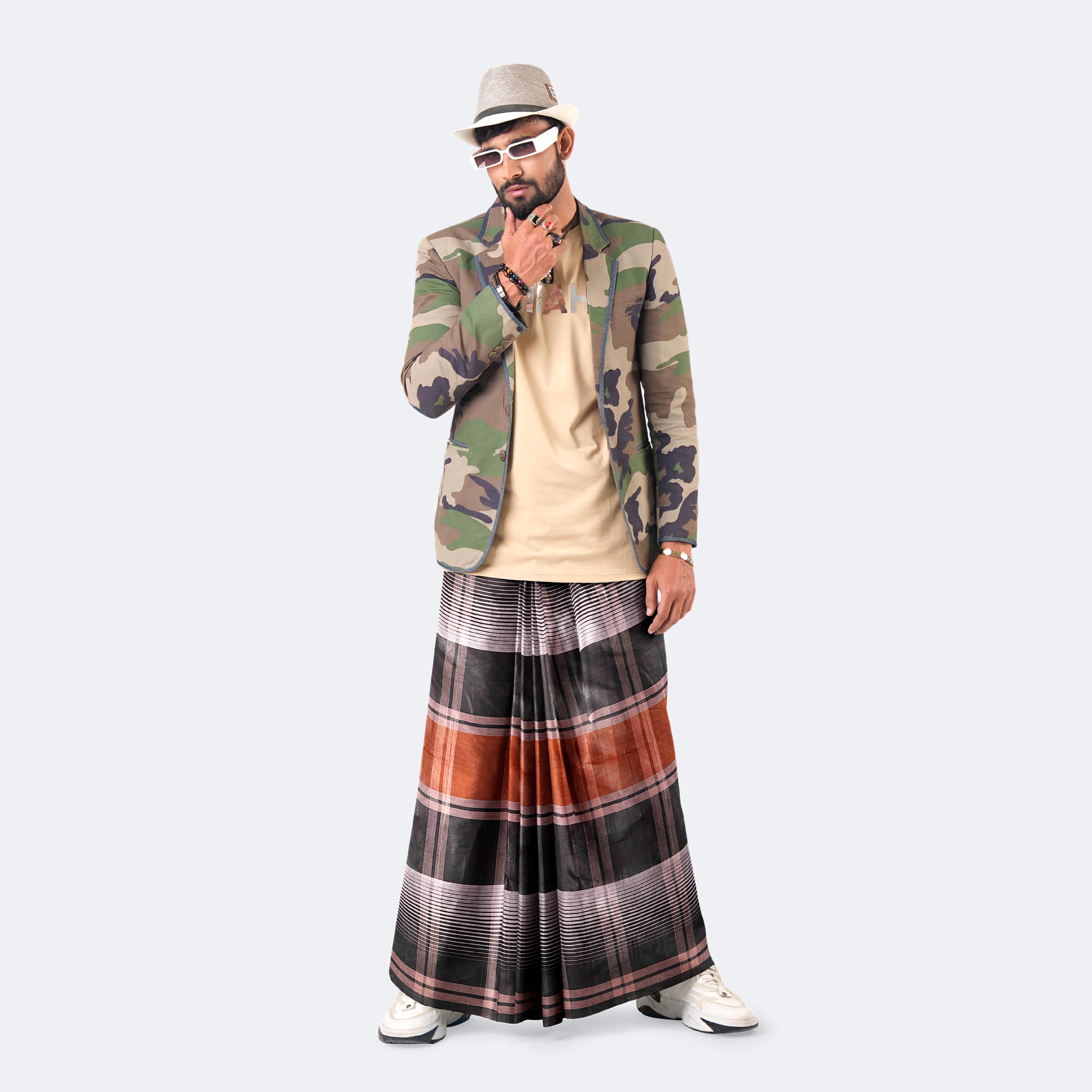 Men’s Soft & Durable Everyday Wear Lungi - Crown