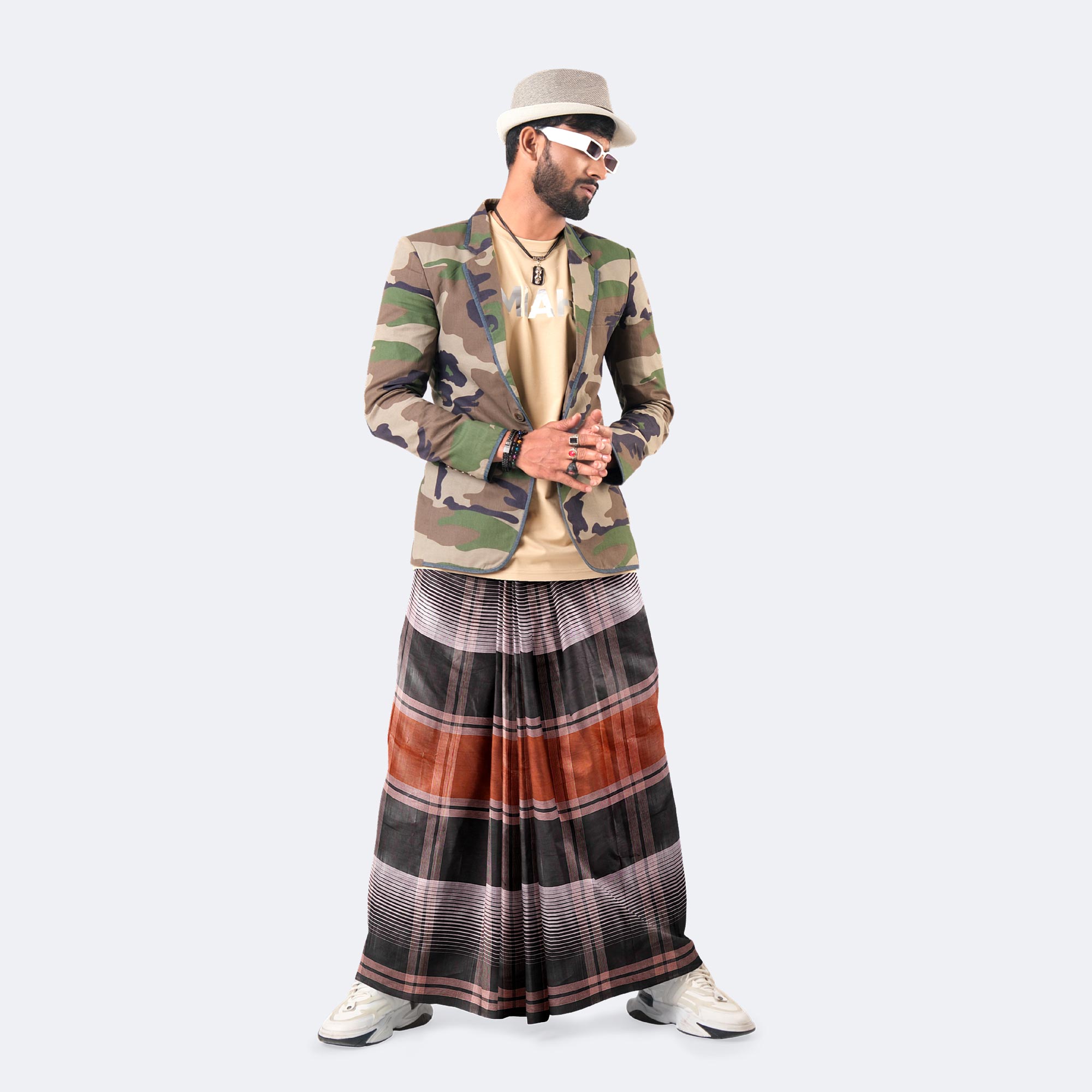 Men’s Soft & Durable Everyday Wear Lungi - Crown