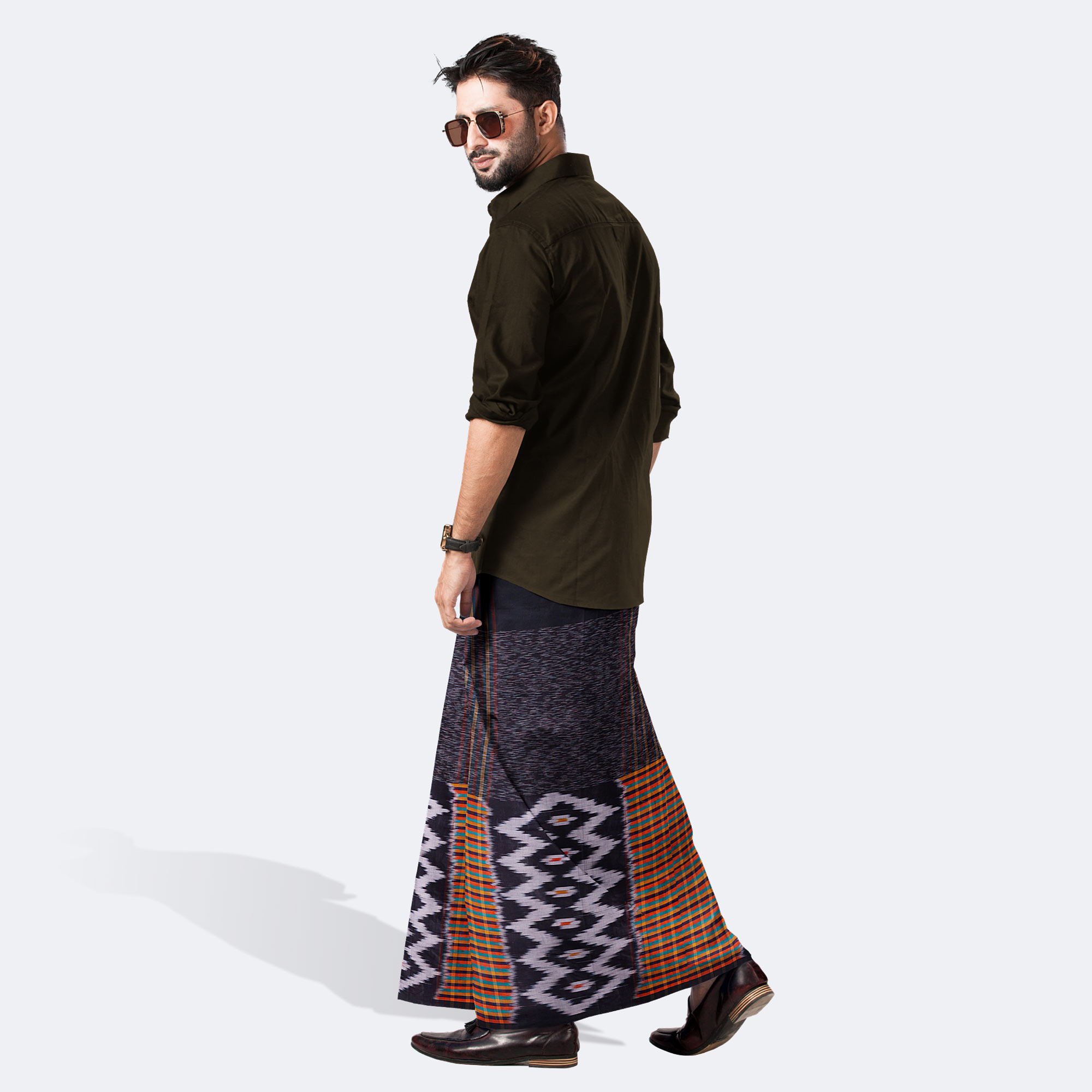 Men’s Premium Cotton Multicolor Stripe Lungi - Demand