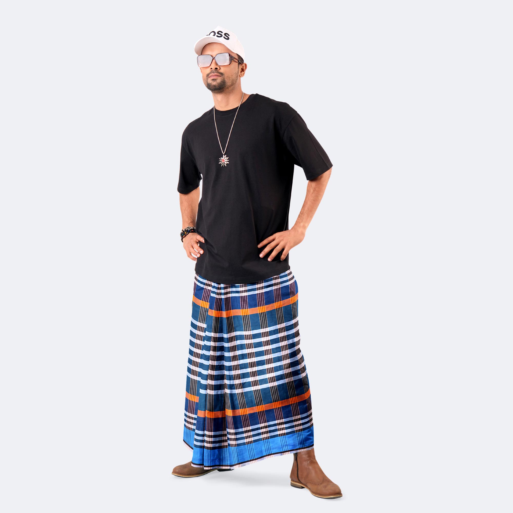 Men’s Multicolor Striped 100% Cotton Lungi - Digital