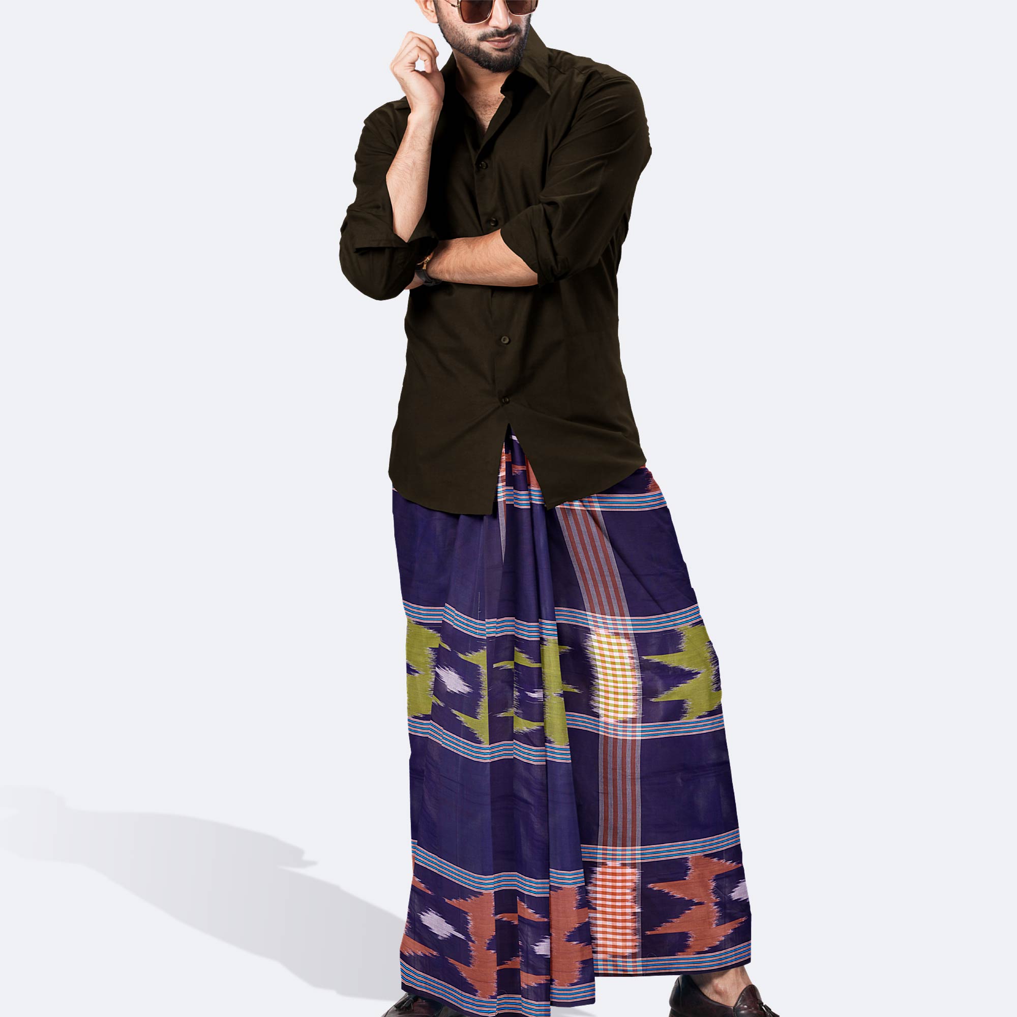 Lightweight Men’s Cotton Multicolor Lungi - Excellent